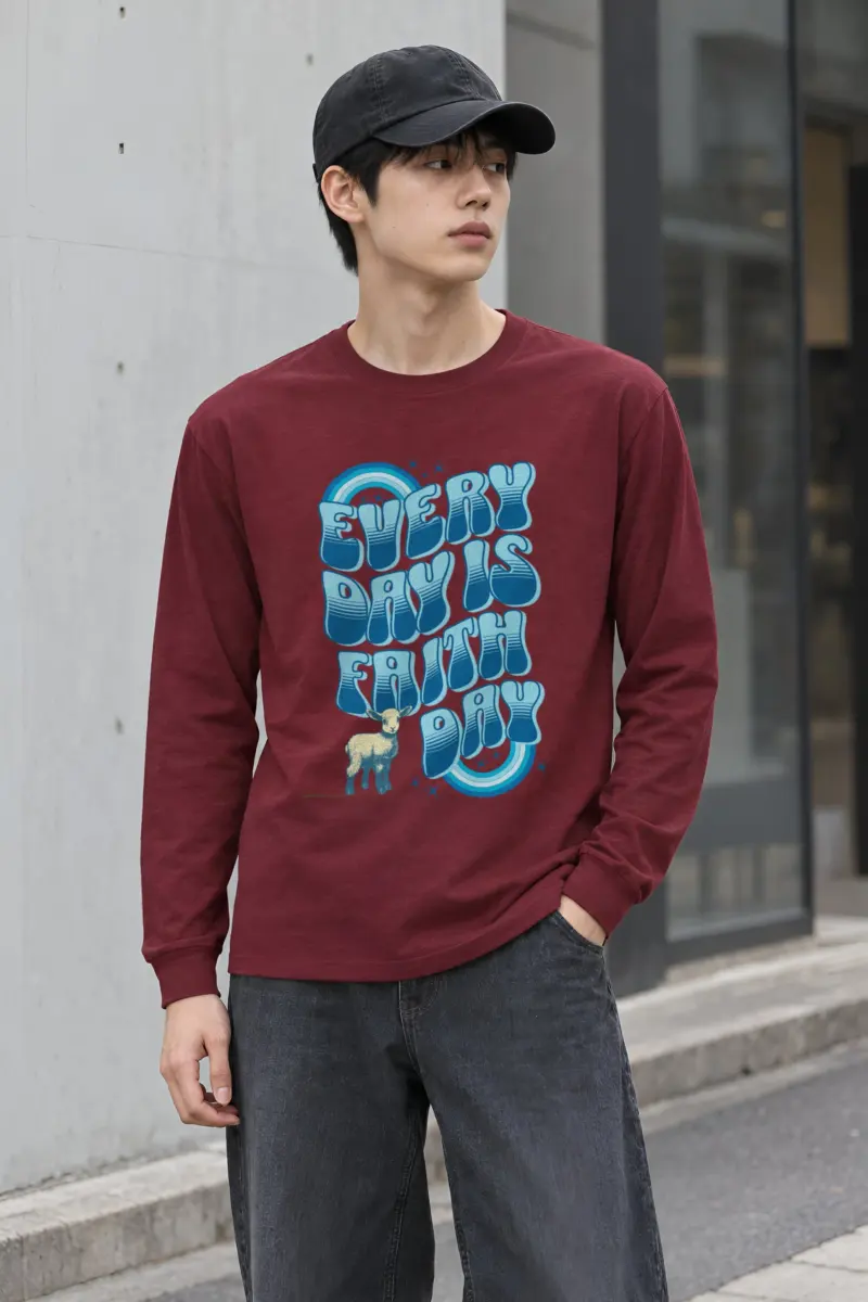 "Rainbow Lamb Stars" Unisex Longsleeve T-shirt