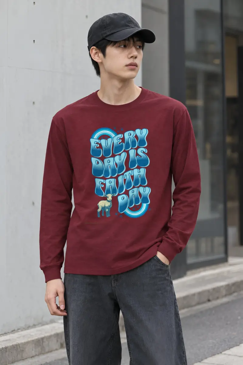 "Rainbow Lamb Stars" Unisex Longsleeve T-shirt