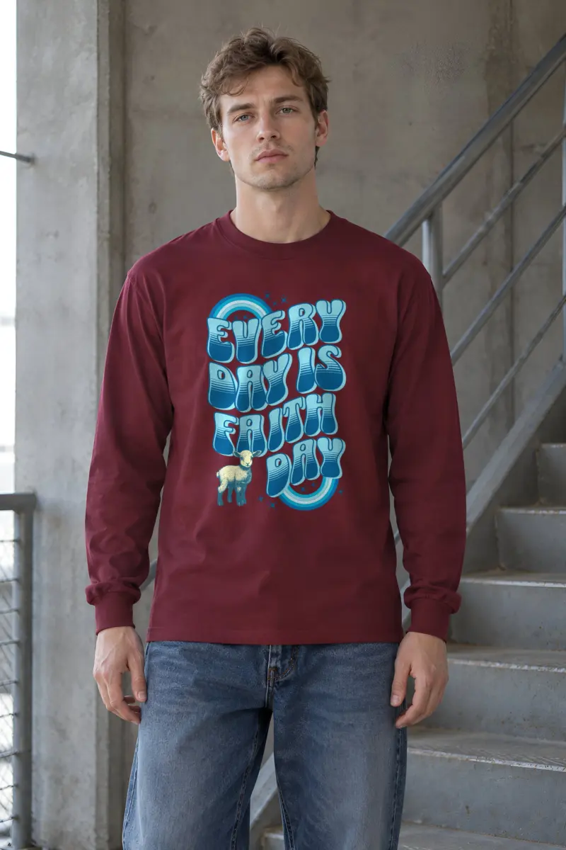 "Rainbow Lamb Stars" Unisex Longsleeve T-shirt