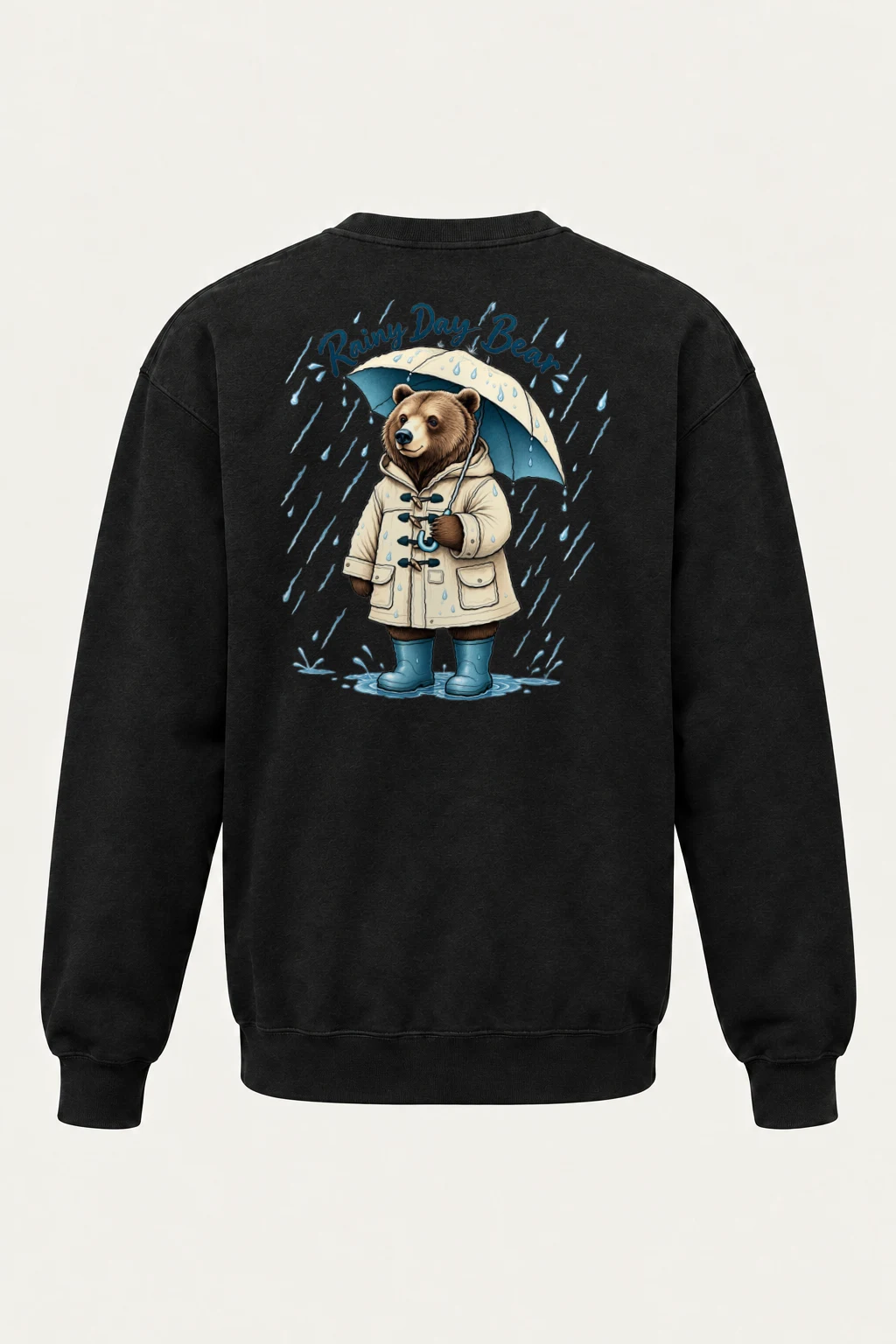 "Rainy Day Bear" Heavy Blend Unisex Crewneck Sweatshirt | Gildan 18000