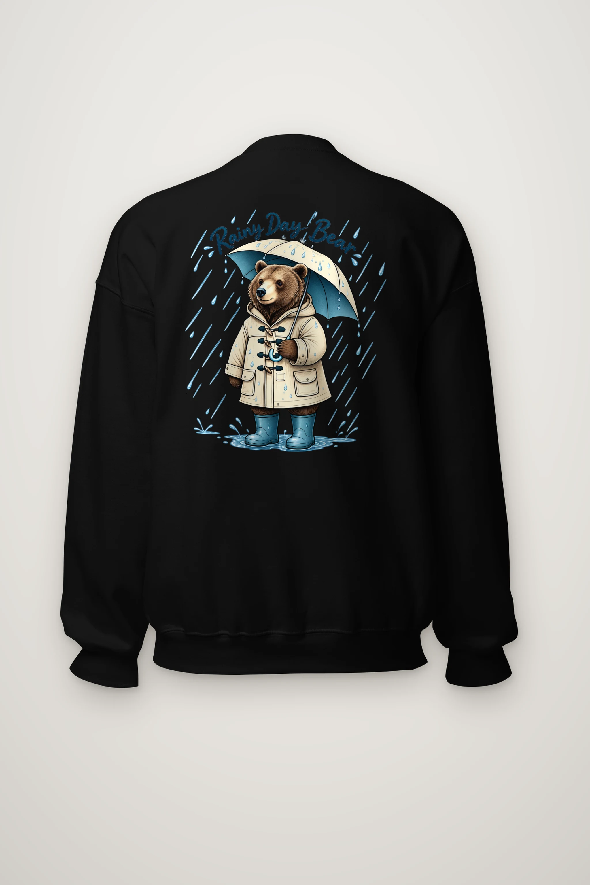 "Rainy Day Bear" Heavy Blend Unisex Crewneck Sweatshirt