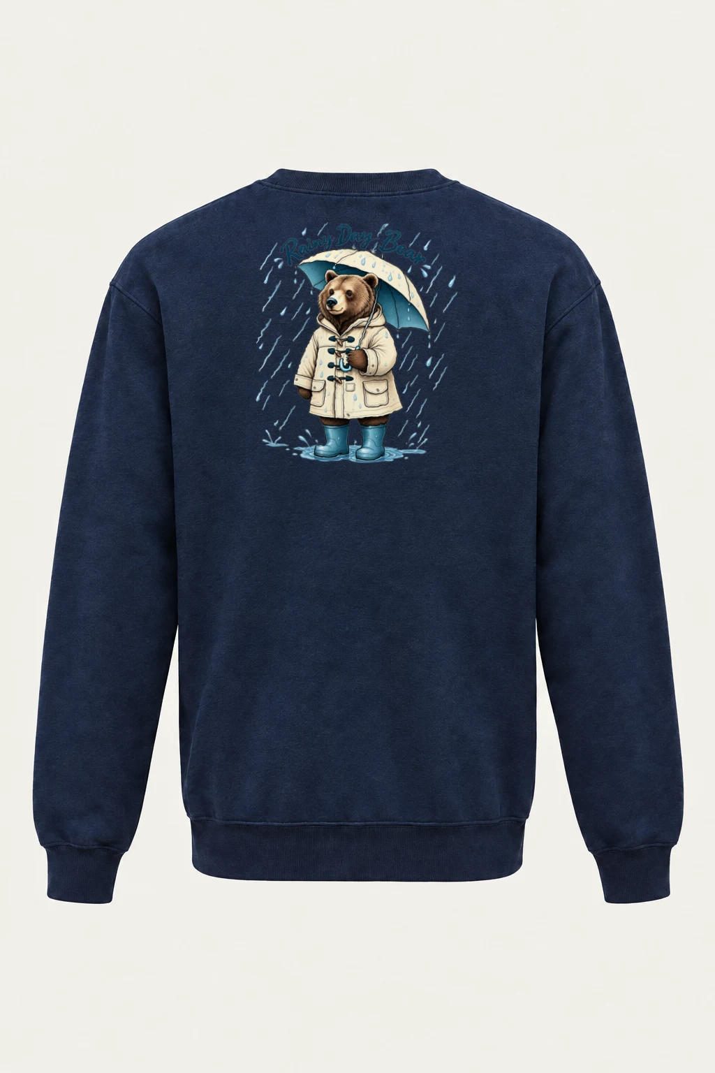 "Rainy Day Bear" Heavy Blend Unisex Crewneck Sweatshirt | Gildan 18000