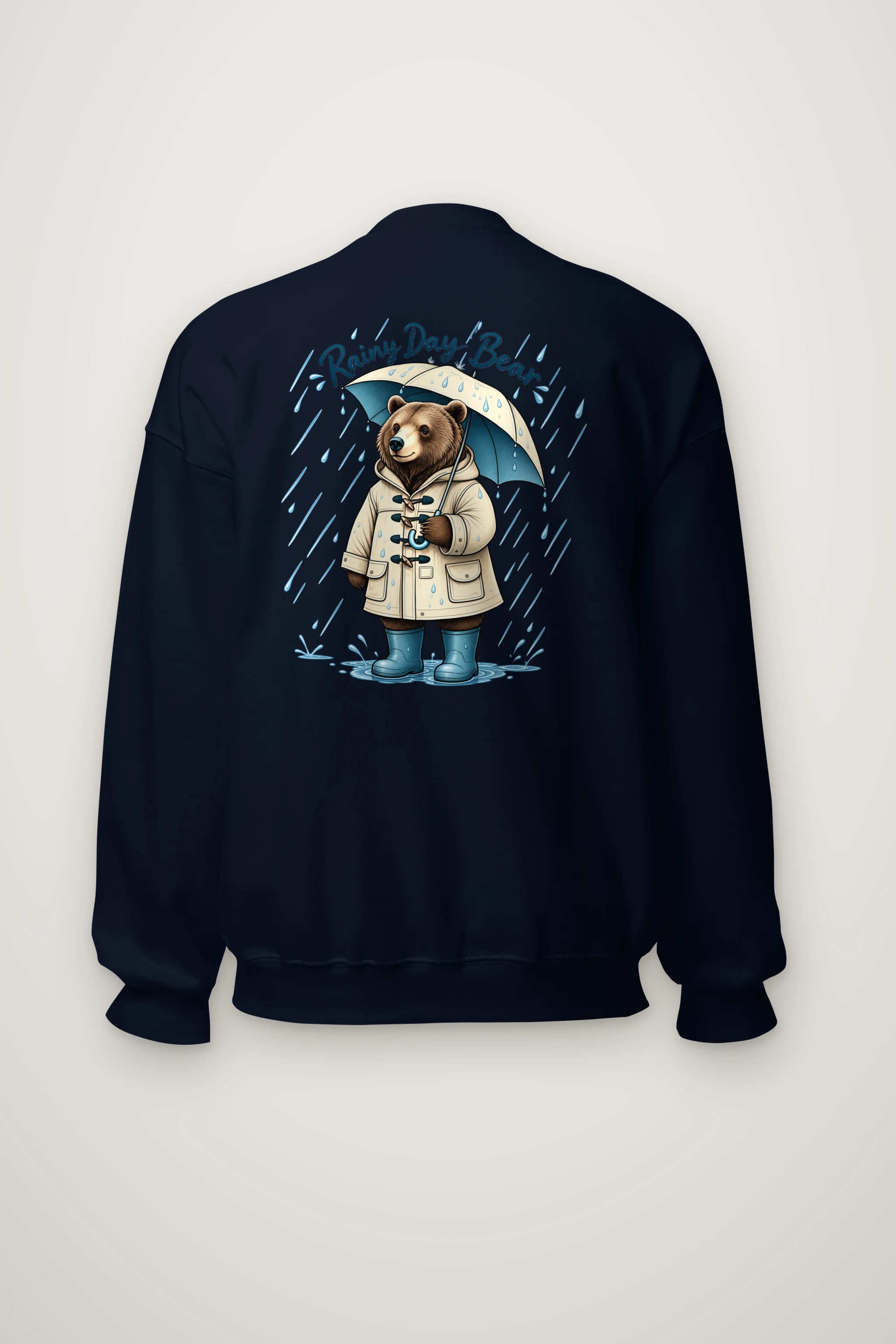 "Rainy Day Bear" Heavy Blend Unisex Crewneck Sweatshirt