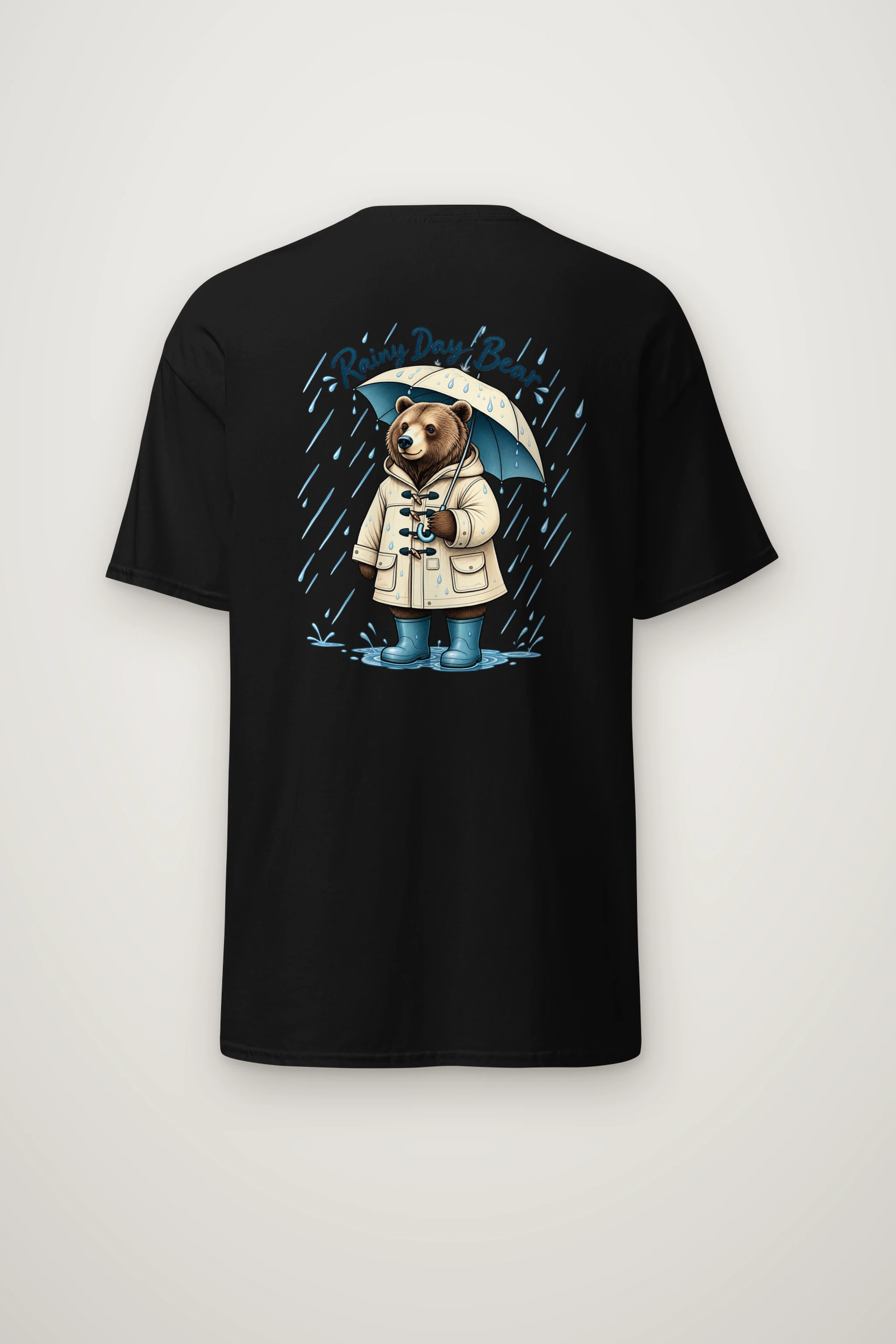 "Rainy Day Bear" Heavyweight Unisex Crewneck T-shirt