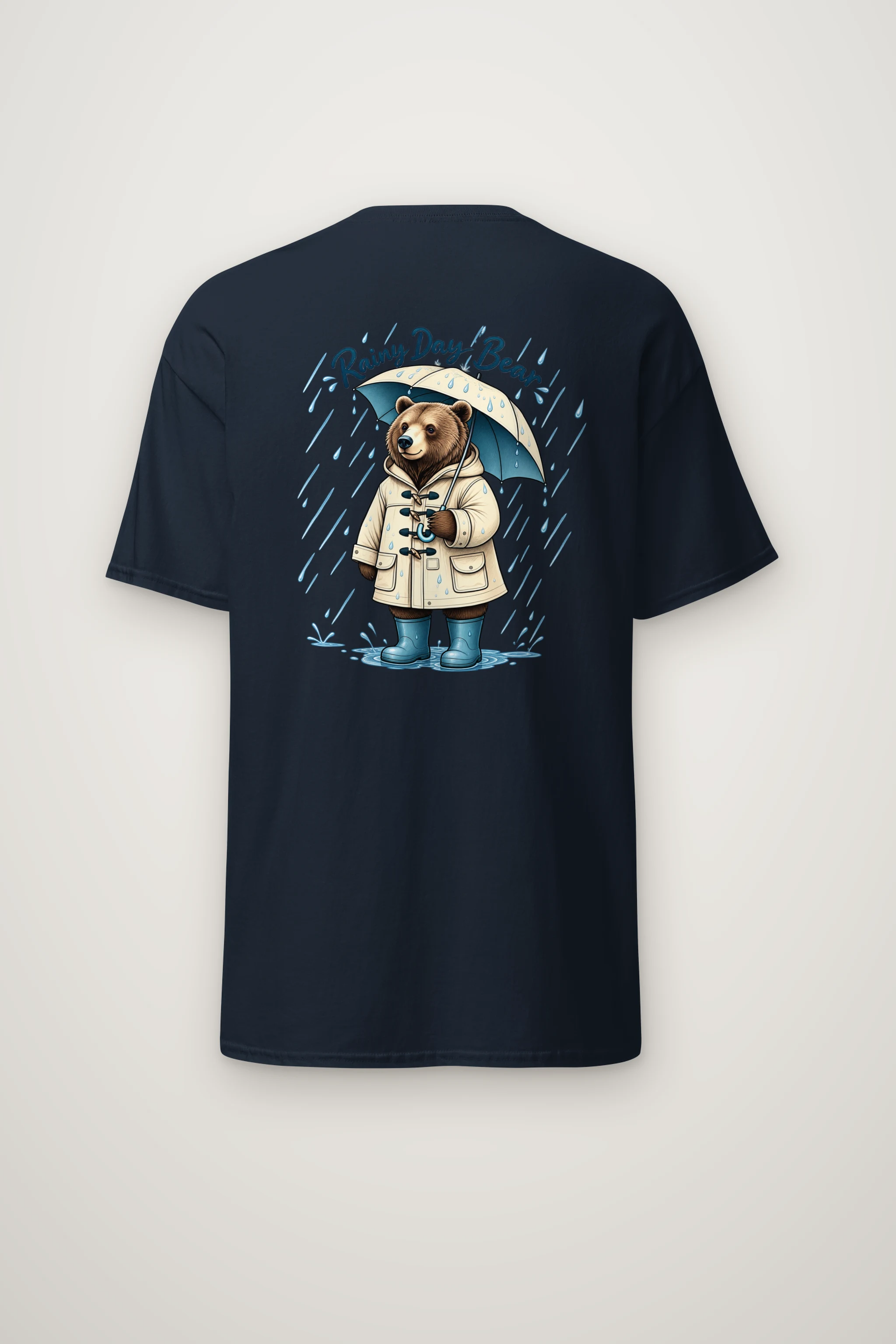 "Rainy Day Bear" Heavyweight Unisex Crewneck T-shirt