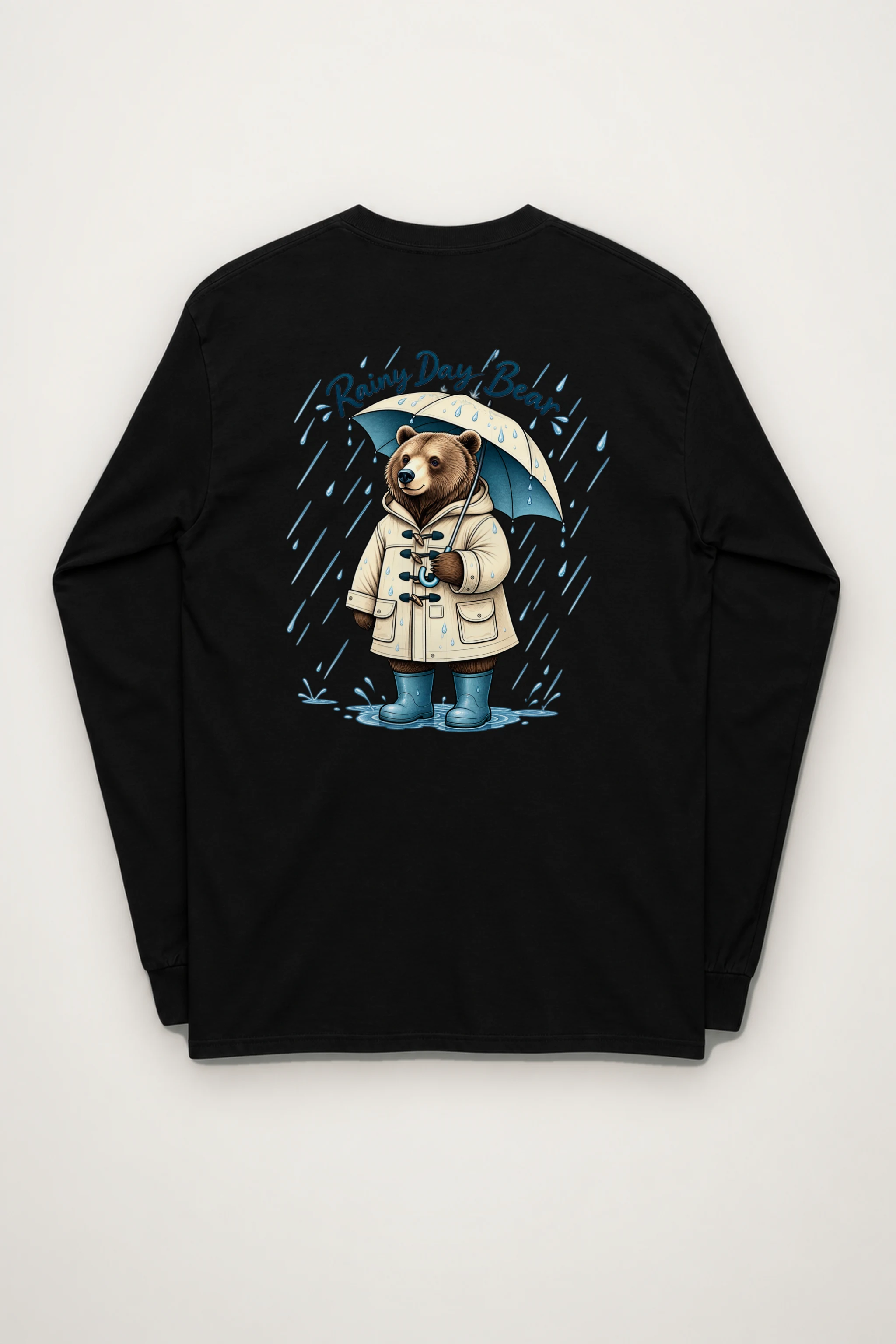 "Rainy Day Bear" Unisex Longsleeve T-shirt