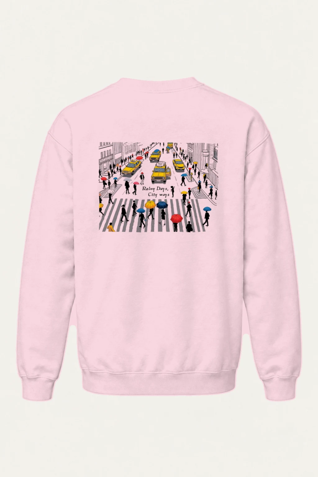 "Rainy Days City Ways" Heavy Blend Unisex Crewneck Sweatshirt | Gildan 18000