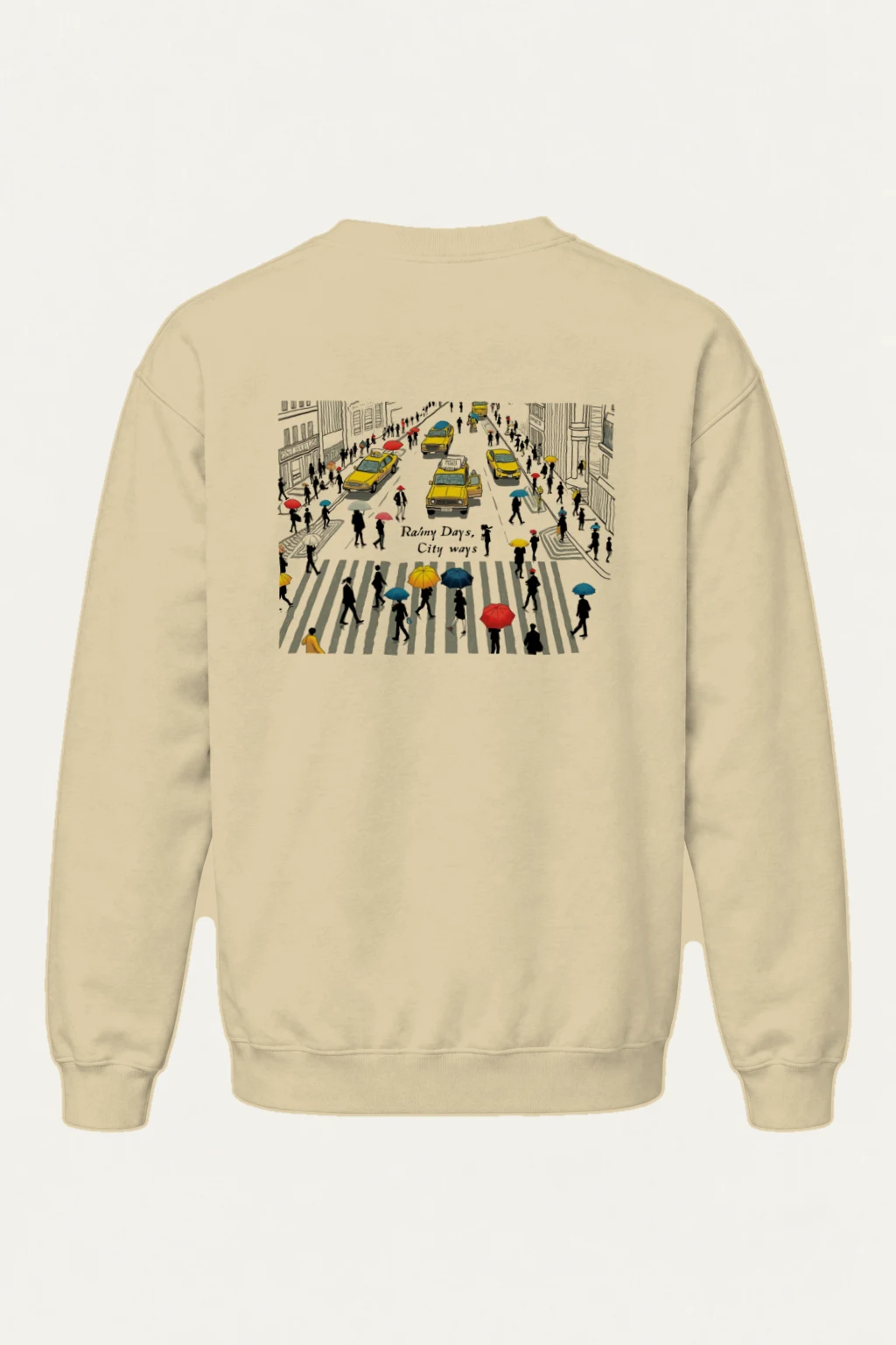 "Rainy Days City Ways" Heavy Blend Unisex Crewneck Sweatshirt | Gildan 18000