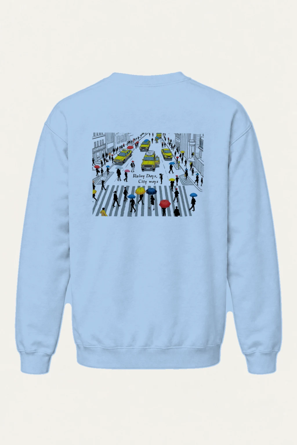 "Rainy Days City Ways" Heavy Blend Unisex Crewneck Sweatshirt | Gildan 18000