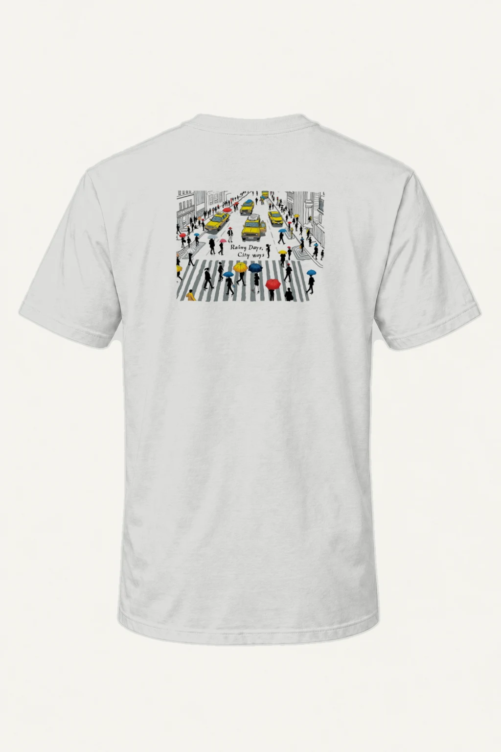 "Rainy Days City Ways" Heavyweight Unisex Crewneck T-shirt | Gildan 5000