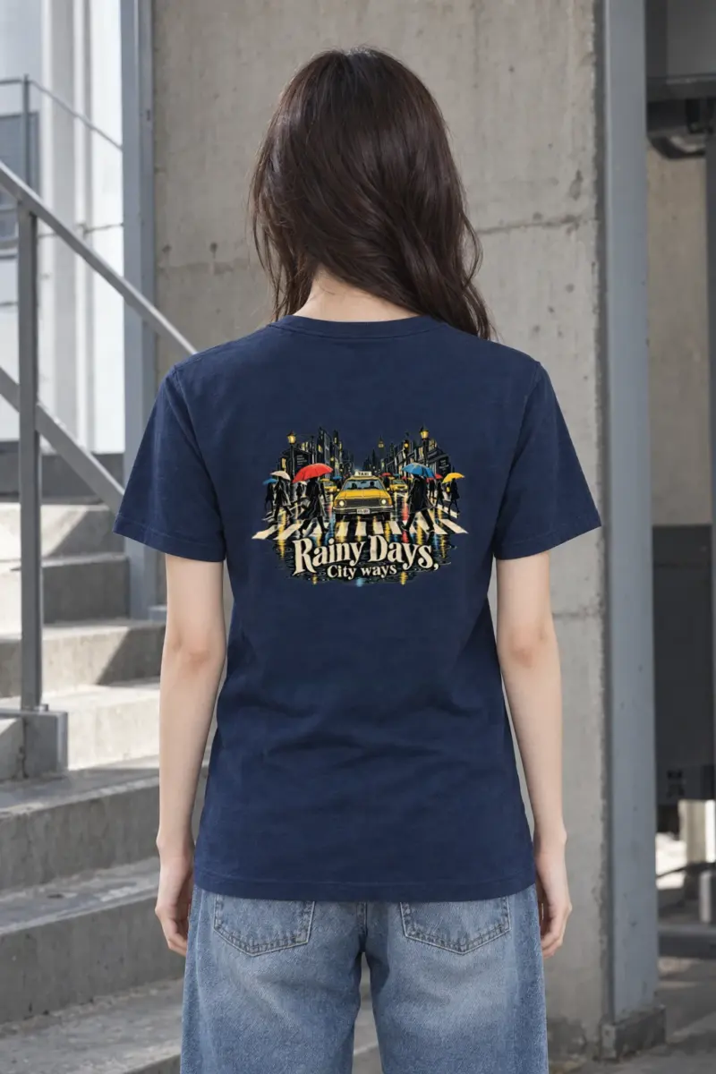 "Rainy Days Taxi" Heavyweight Unisex Crewneck T-shirt | Gildan 5000