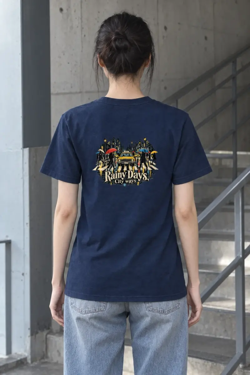 "Rainy Days Taxi" Heavyweight Unisex Crewneck T-shirt