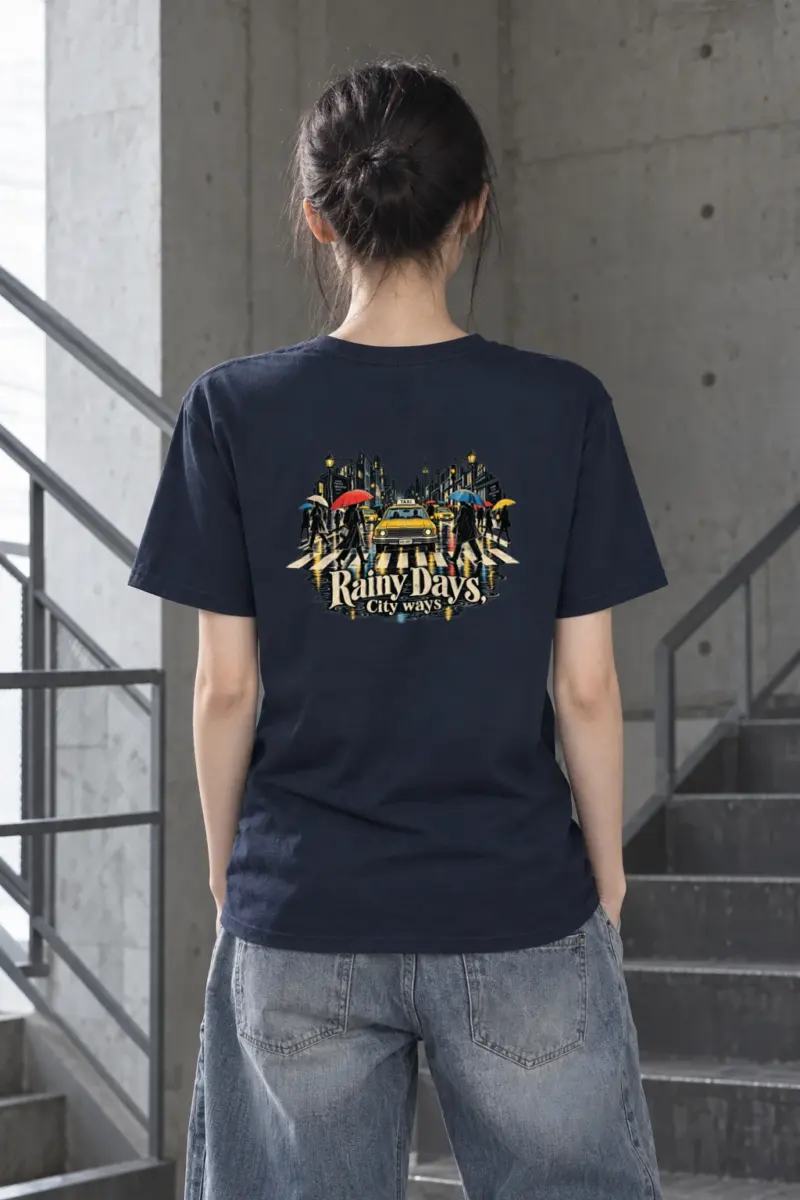 "Rainy Days Taxi" Heavyweight Unisex Crewneck T-shirt