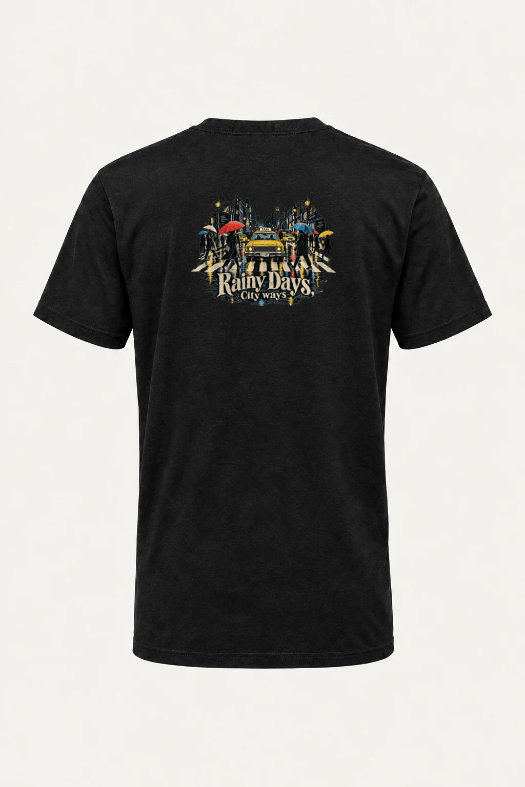 "Rainy Days Taxi" Heavyweight Unisex Crewneck T-shirt | Gildan 5000