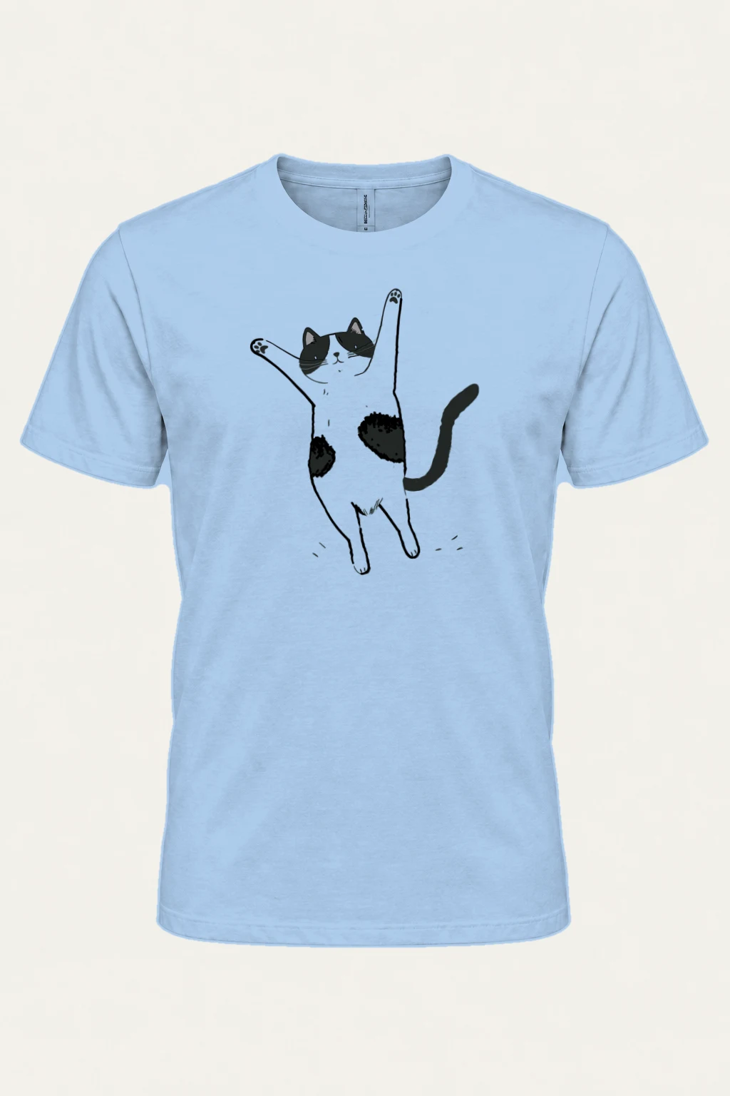 "Raised Paws Cat" Heavyweight Unisex Crewneck T-shirt | Gildan 5000