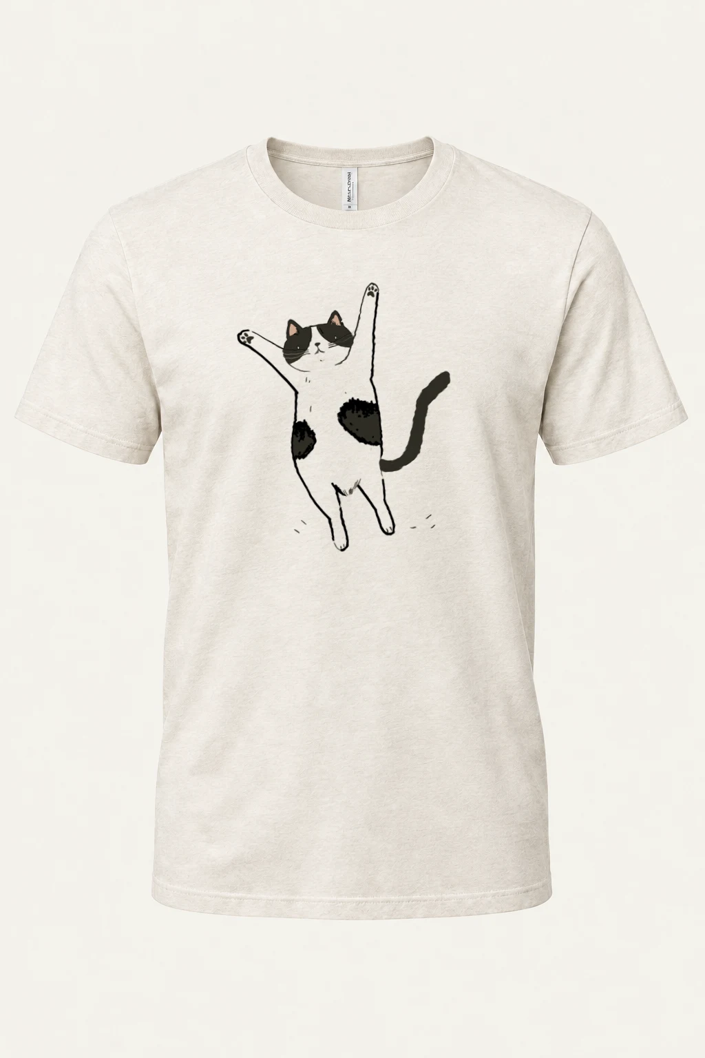 "Raised Paws Cat" Heavyweight Unisex Crewneck T-shirt | Gildan 5000