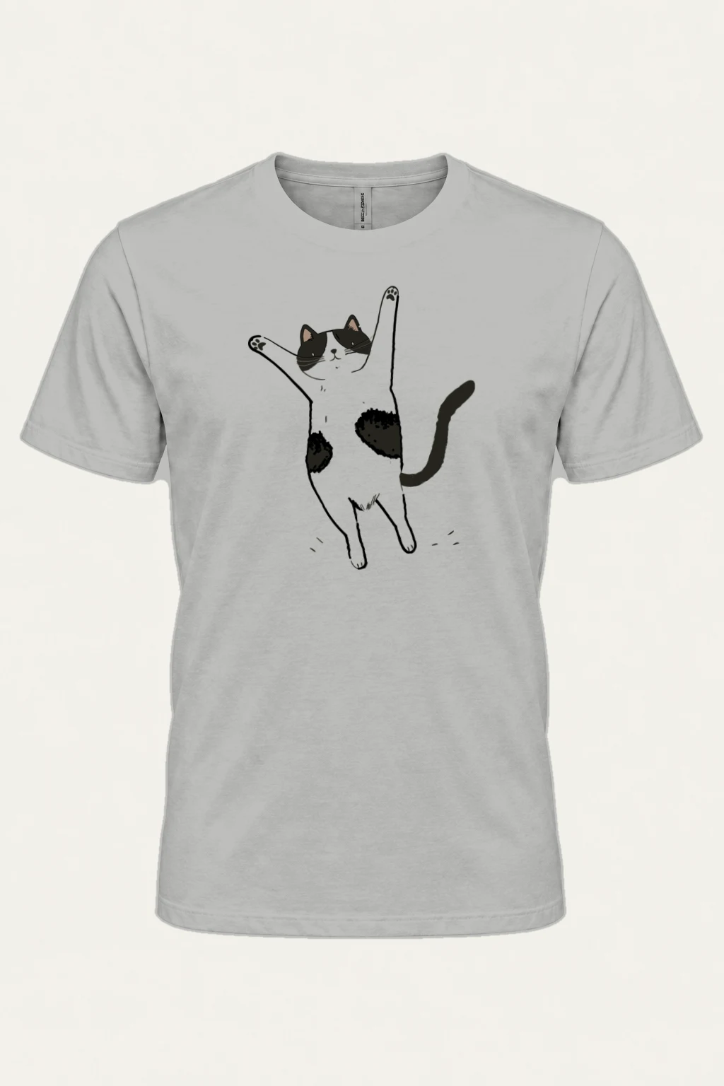 "Raised Paws Cat" Heavyweight Unisex Crewneck T-shirt | Gildan 5000