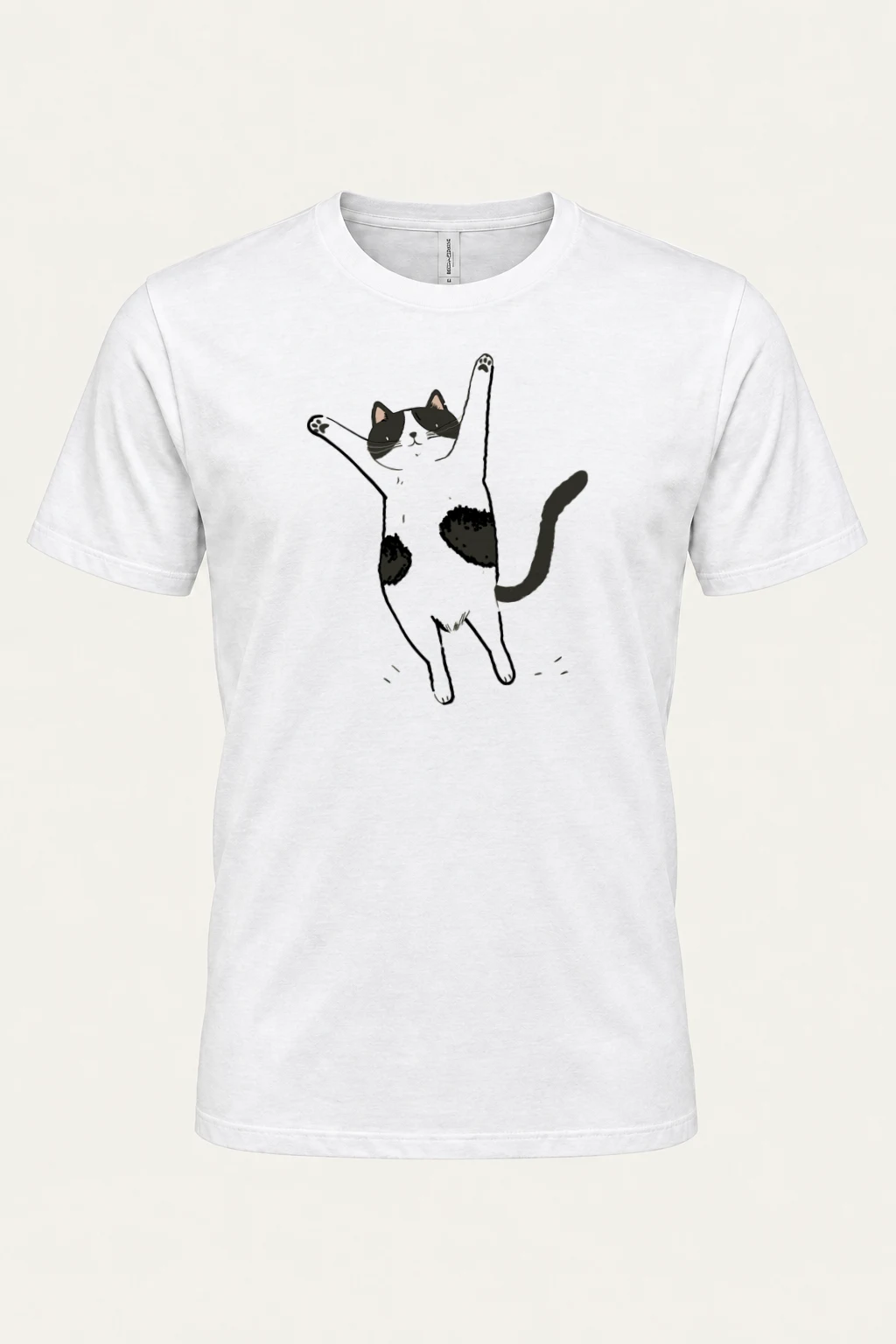 "Raised Paws Cat" Heavyweight Unisex Crewneck T-shirt | Gildan 5000