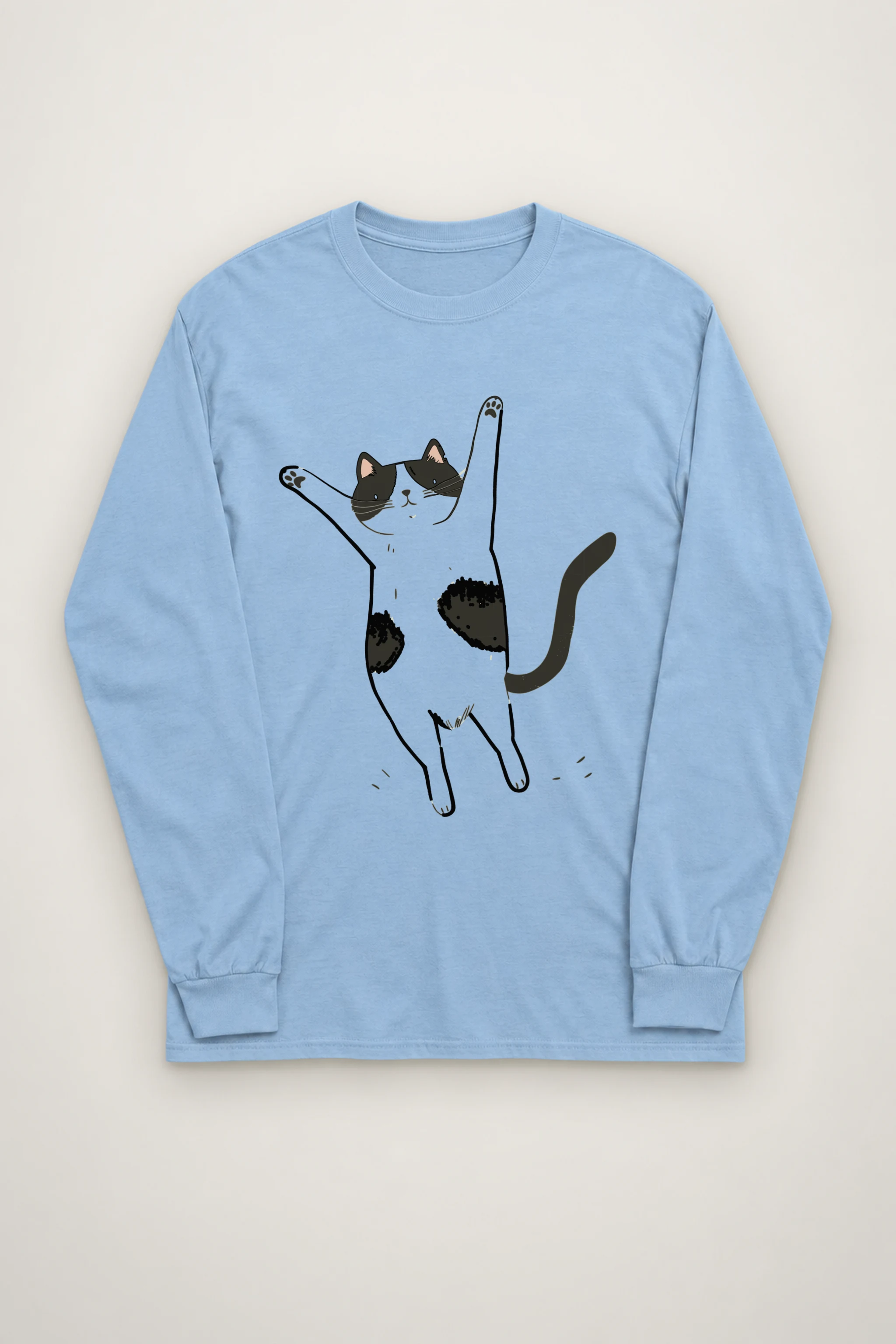"Raised Paws Cat" Unisex Longsleeve T-shirt
