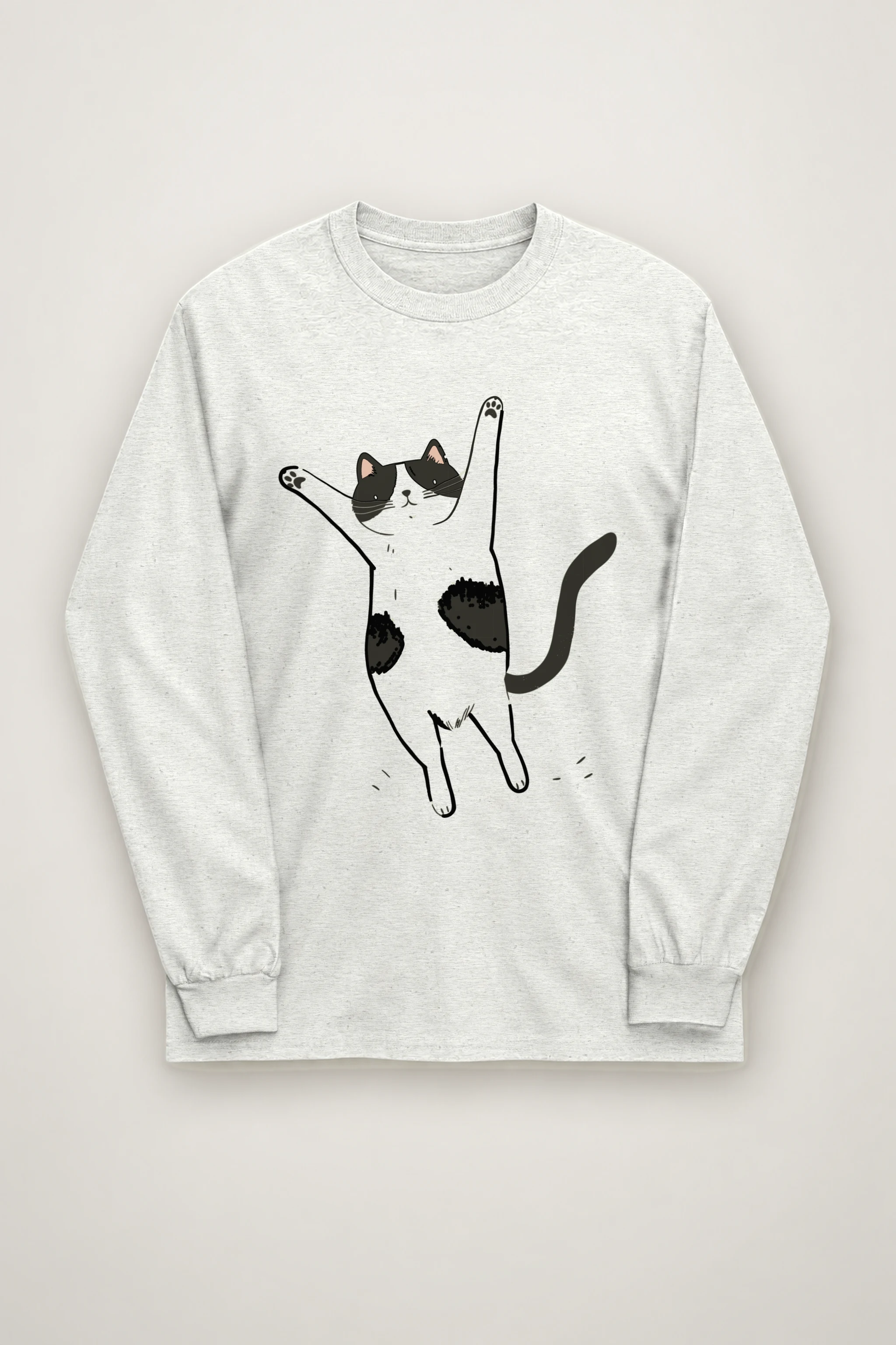 "Raised Paws Cat" Unisex Longsleeve T-shirt
