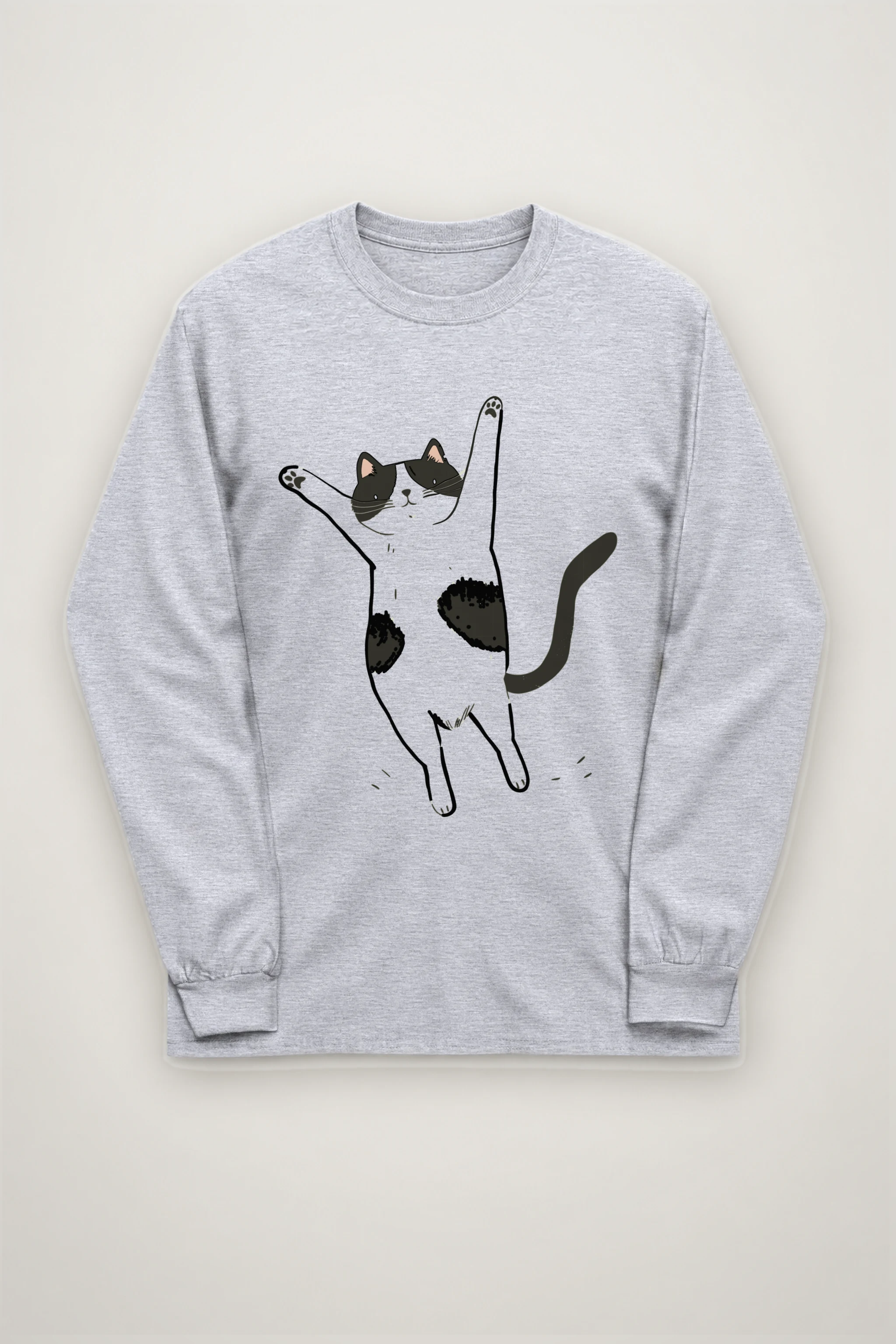 "Raised Paws Cat" Unisex Longsleeve T-shirt