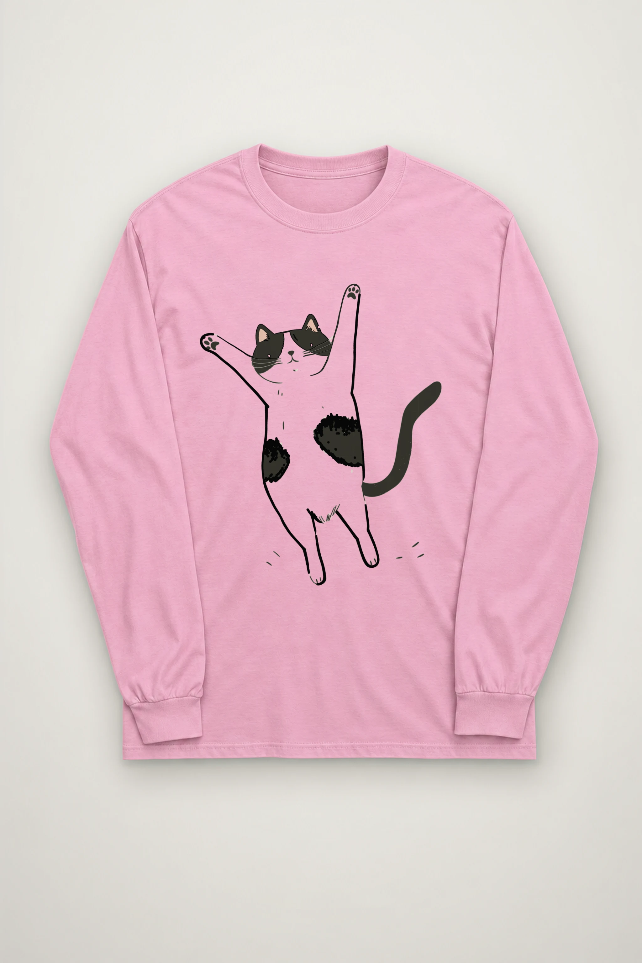 "Raised Paws Cat" Unisex Longsleeve T-shirt
