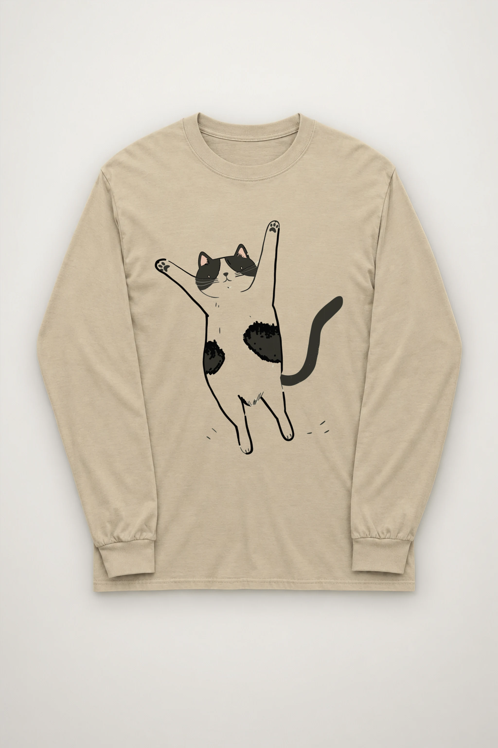 "Raised Paws Cat" Unisex Longsleeve T-shirt
