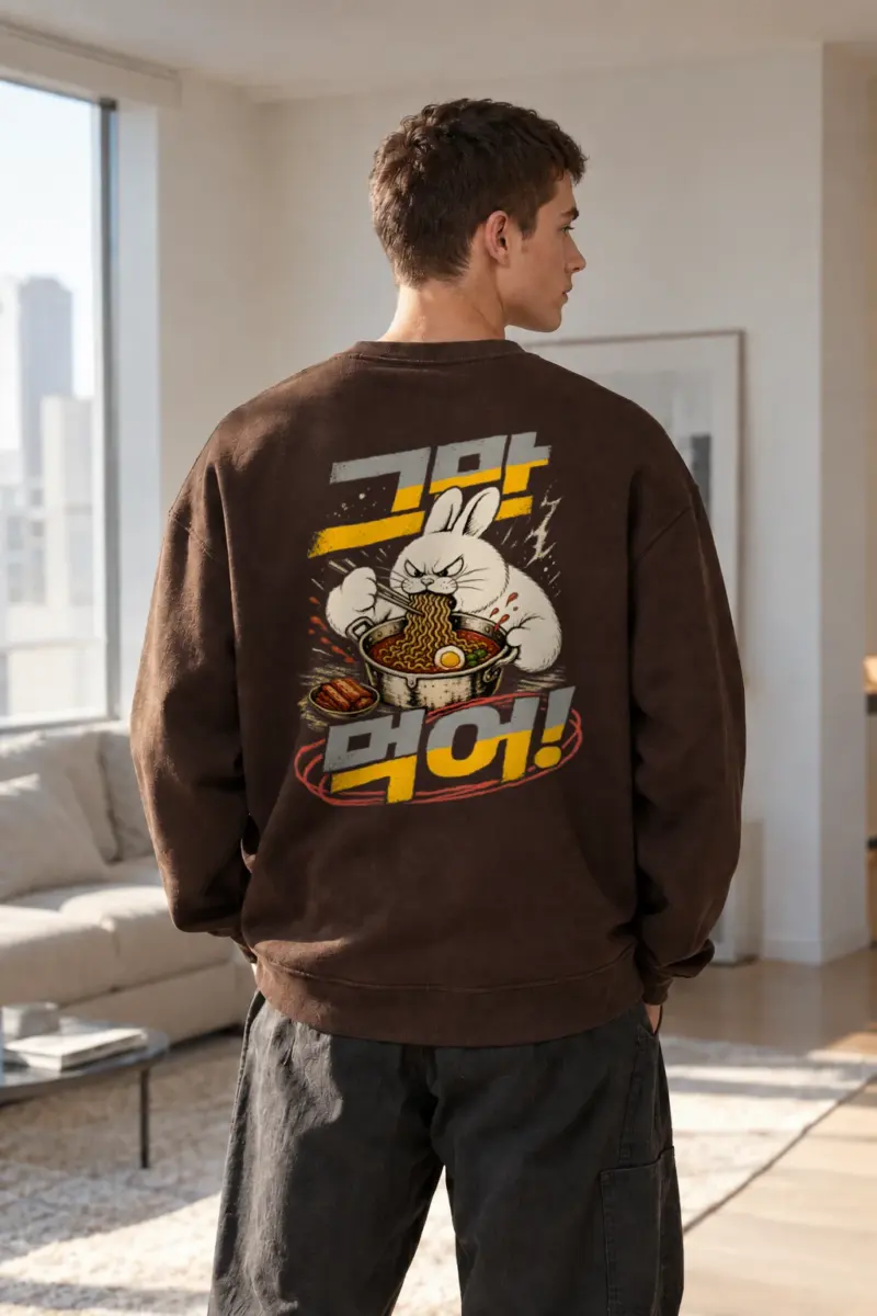 "Ramen Eat" Heavy Blend Unisex Crewneck Sweatshirt | Gildan 18000