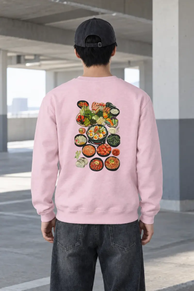 "Asian Food Spread" Heavy Blend Unisex Crewneck Sweatshirt