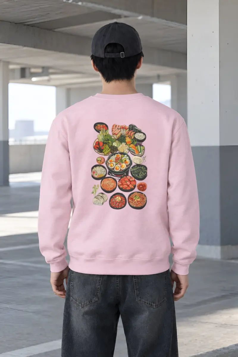 "Asian Food Spread" Heavy Blend Unisex Crewneck Sweatshirt