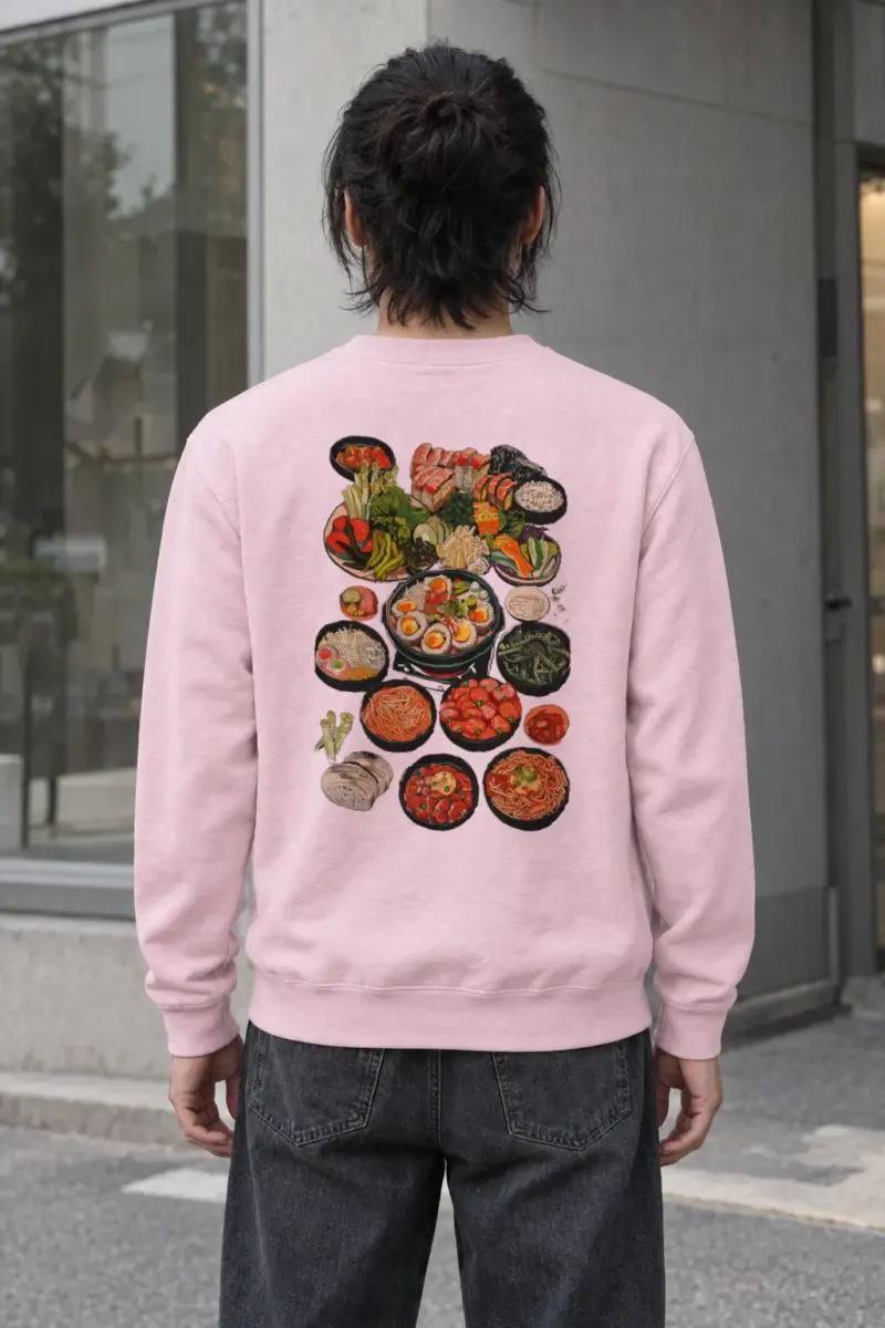 "Asian Food Spread" Heavy Blend Unisex Crewneck Sweatshirt