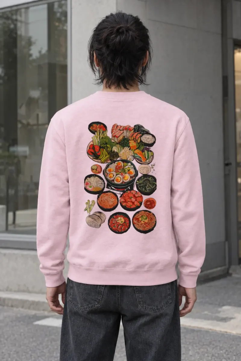 "Asian Food Spread" Heavy Blend Unisex Crewneck Sweatshirt