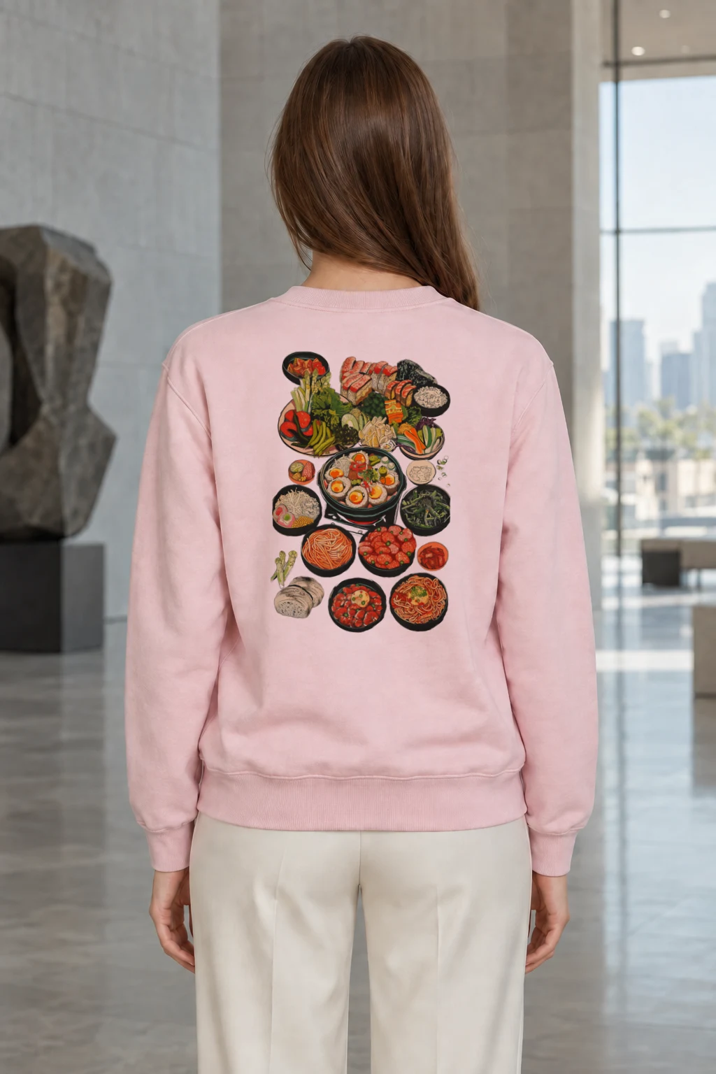 "Ramen Table Spread" Heavy Blend Unisex Crewneck Sweatshirt | Gildan 18000