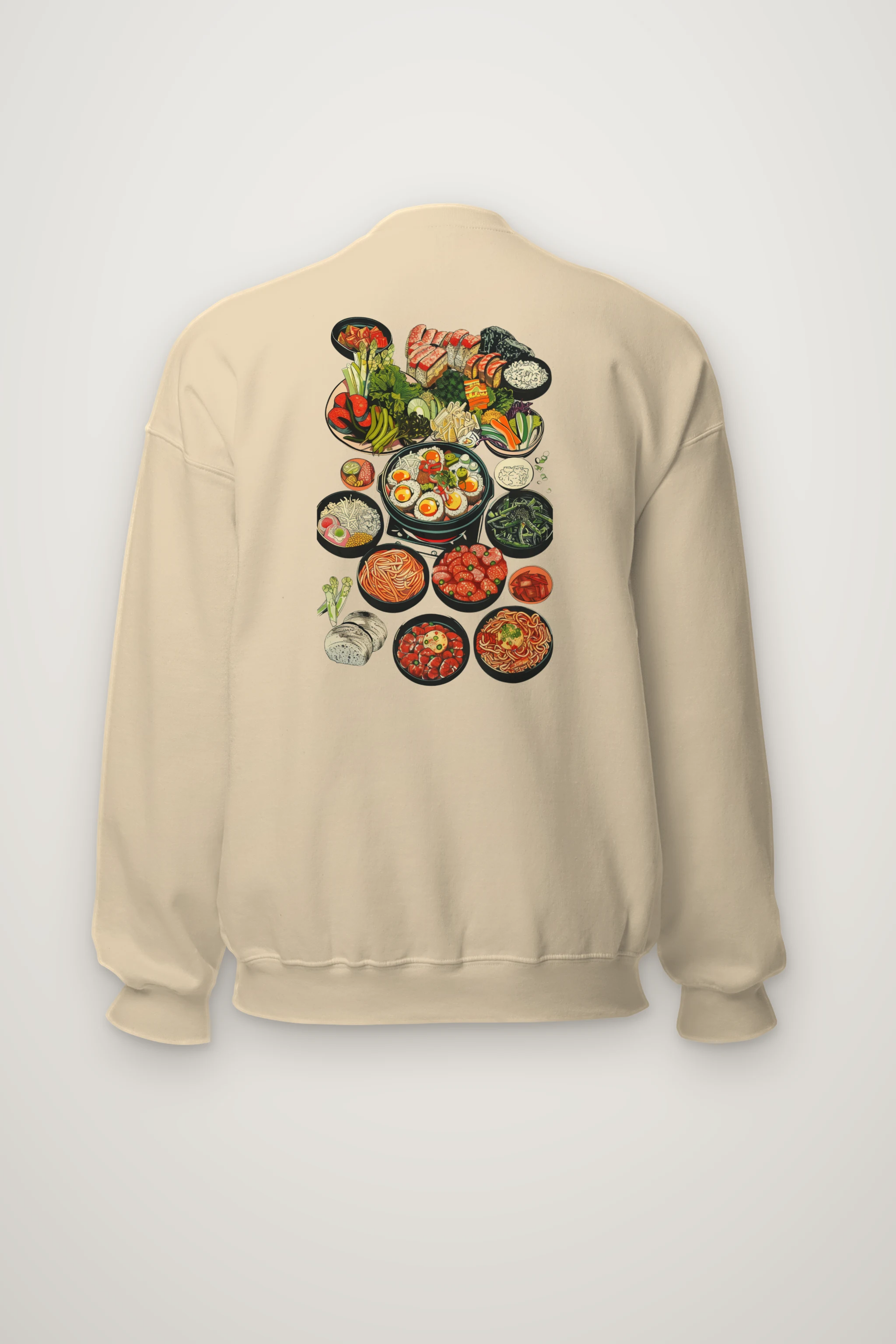 "Asian Food Spread" Heavy Blend Unisex Crewneck Sweatshirt