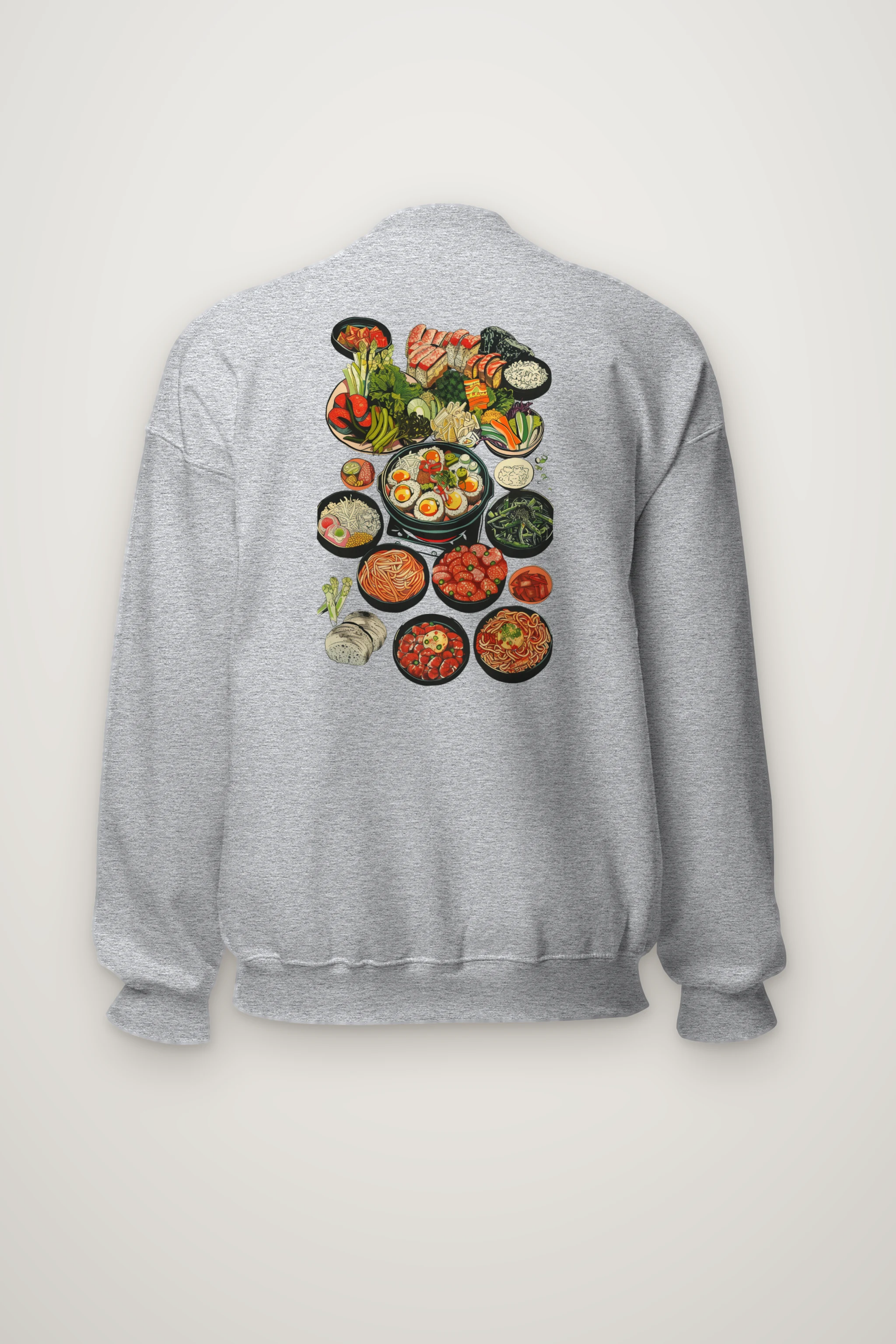 "Asian Food Spread" Heavy Blend Unisex Crewneck Sweatshirt