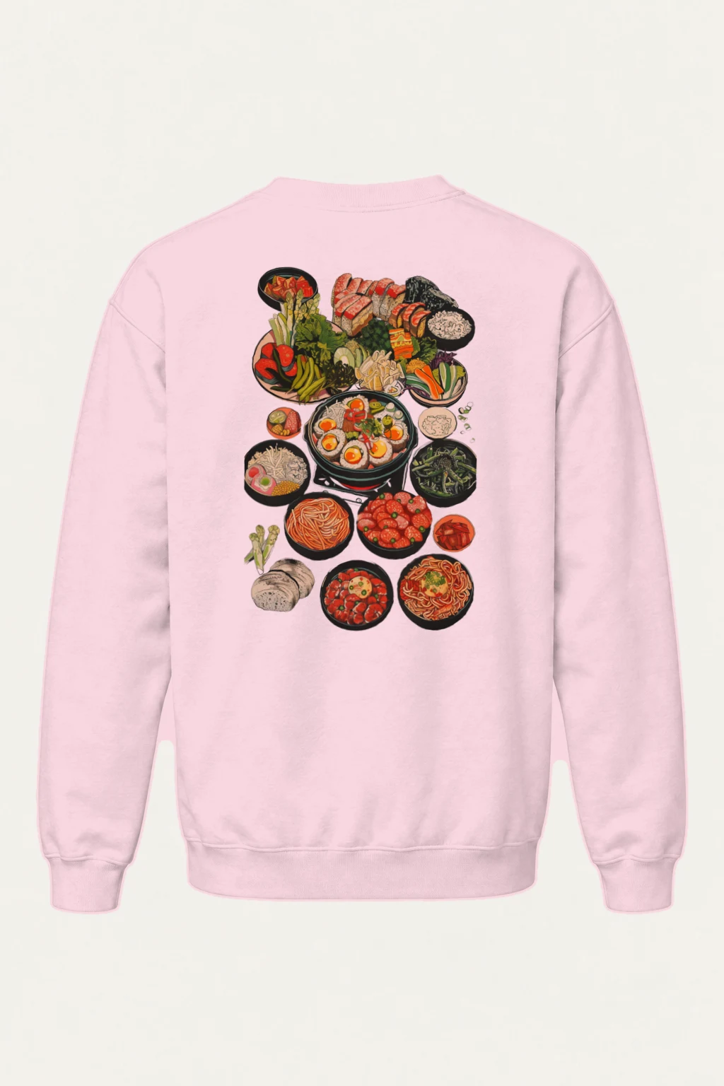 "Ramen Table Spread" Heavy Blend Unisex Crewneck Sweatshirt | Gildan 18000