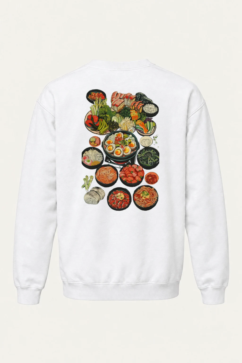 "Ramen Table Spread" Heavy Blend Unisex Crewneck Sweatshirt | Gildan 18000