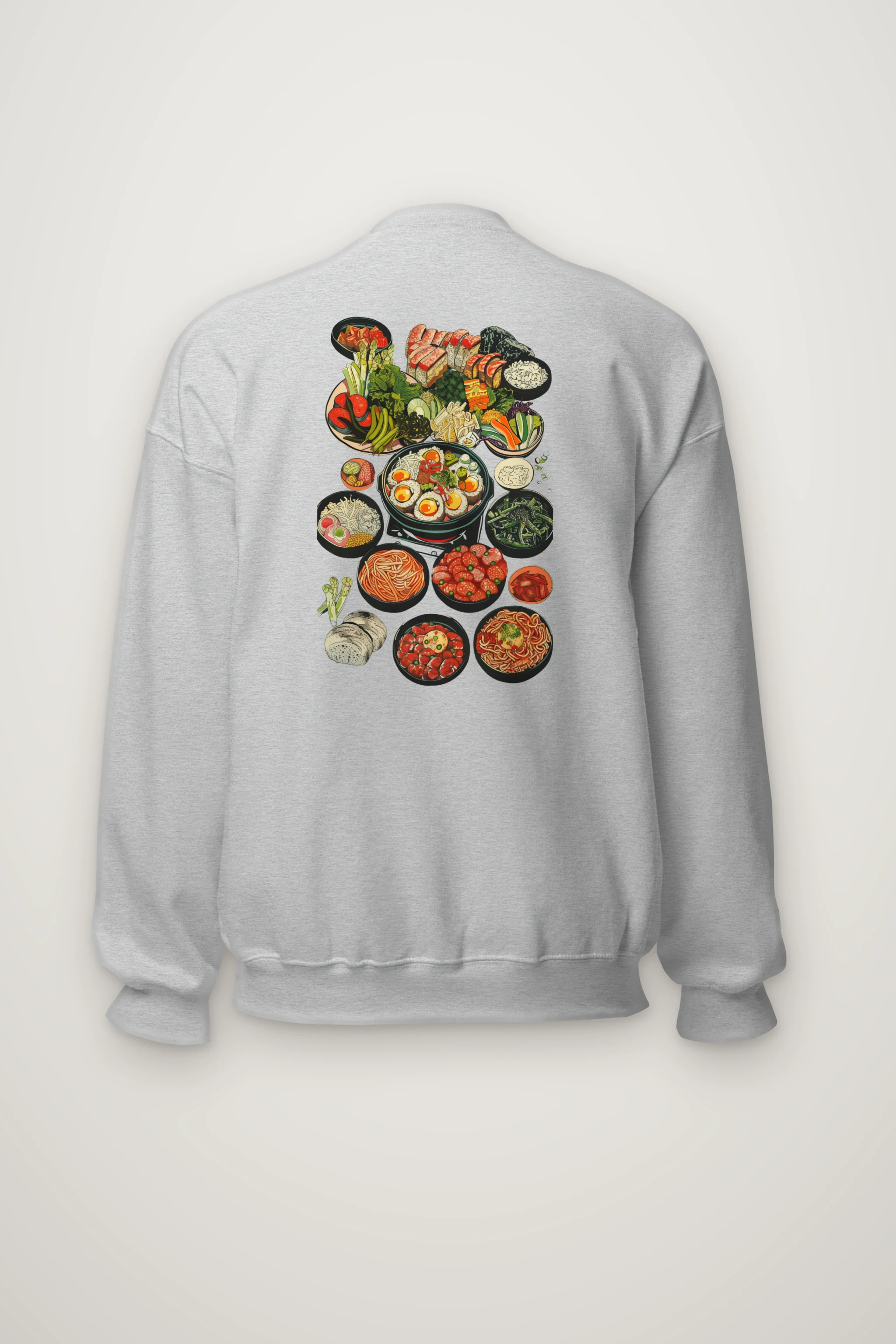 "Asian Food Spread" Heavy Blend Unisex Crewneck Sweatshirt