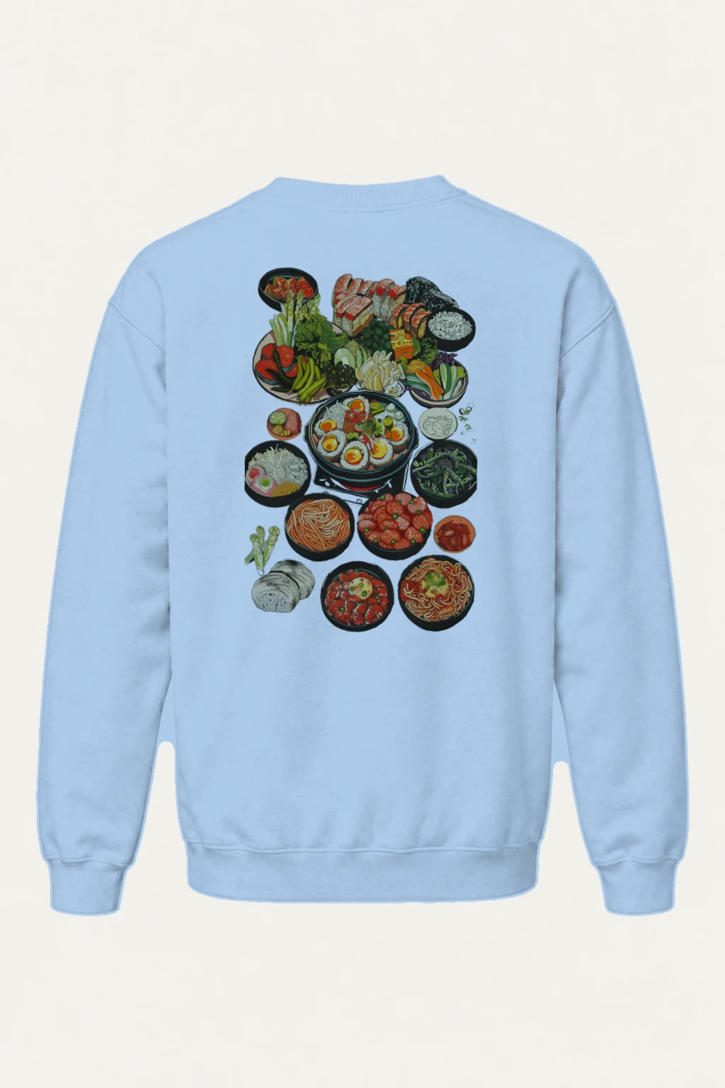"Ramen Table Spread" Heavy Blend Unisex Crewneck Sweatshirt | Gildan 18000