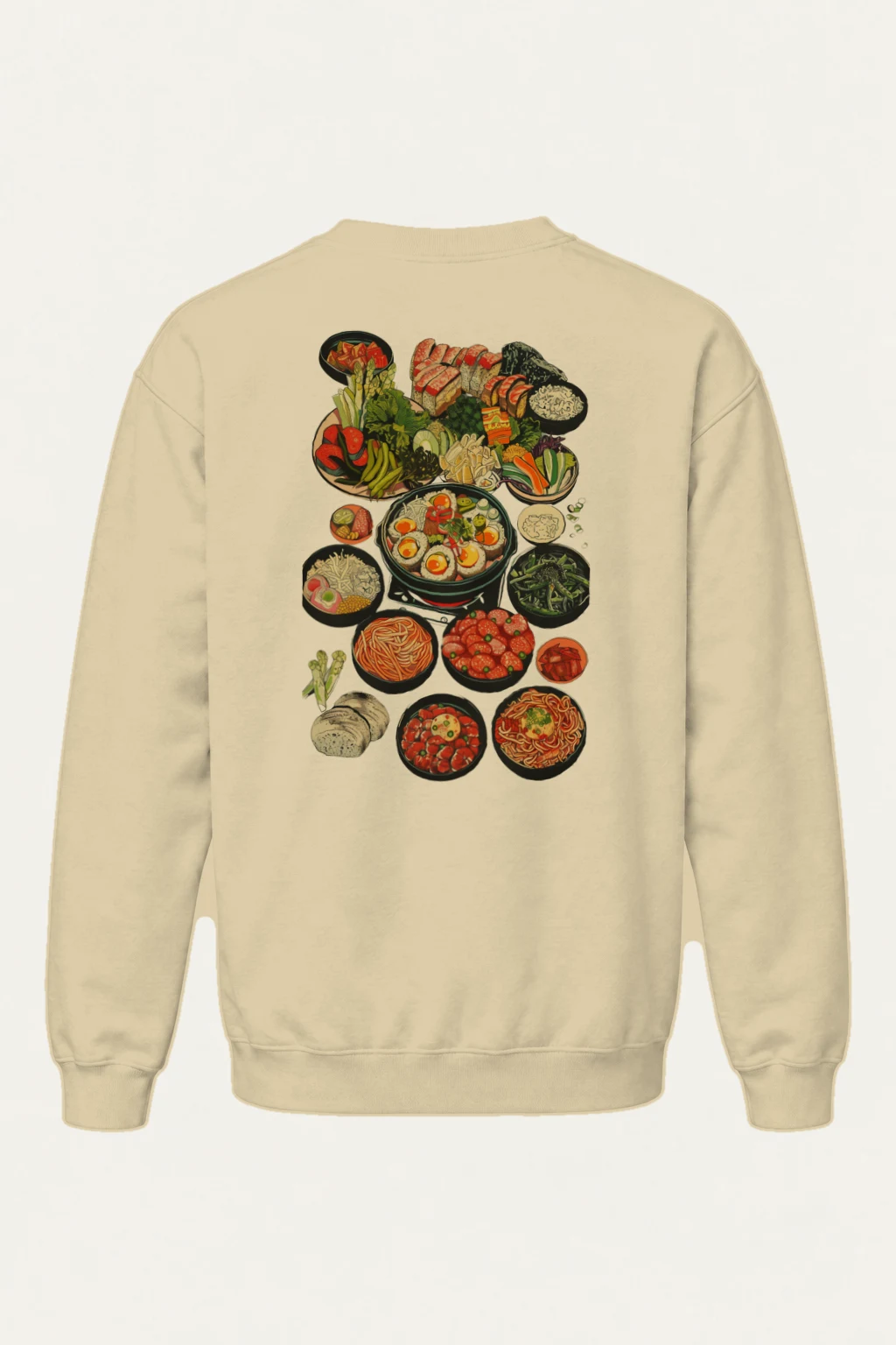 "Ramen Table Spread" Heavy Blend Unisex Crewneck Sweatshirt | Gildan 18000