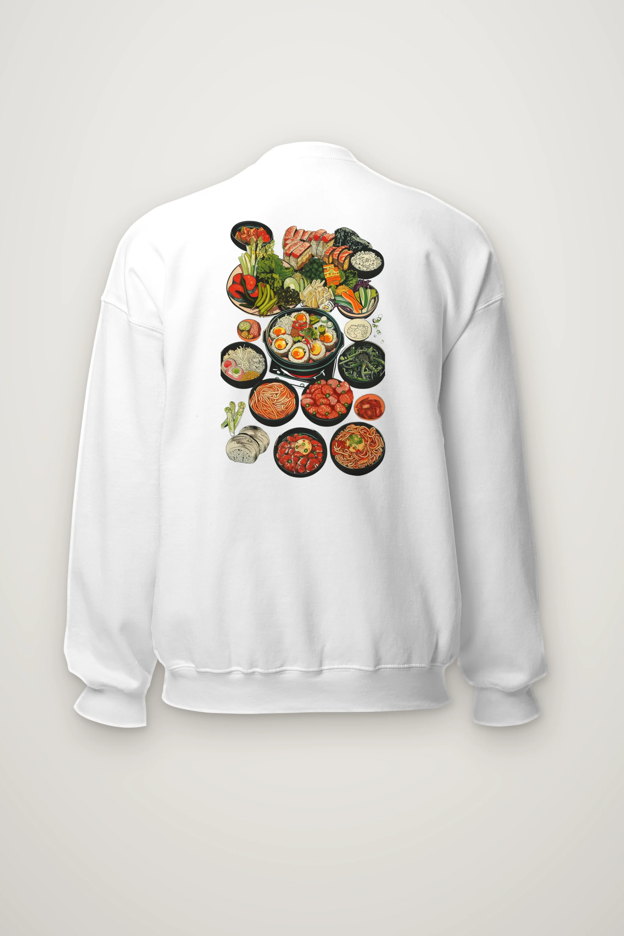 "Asian Food Spread" Heavy Blend Unisex Crewneck Sweatshirt