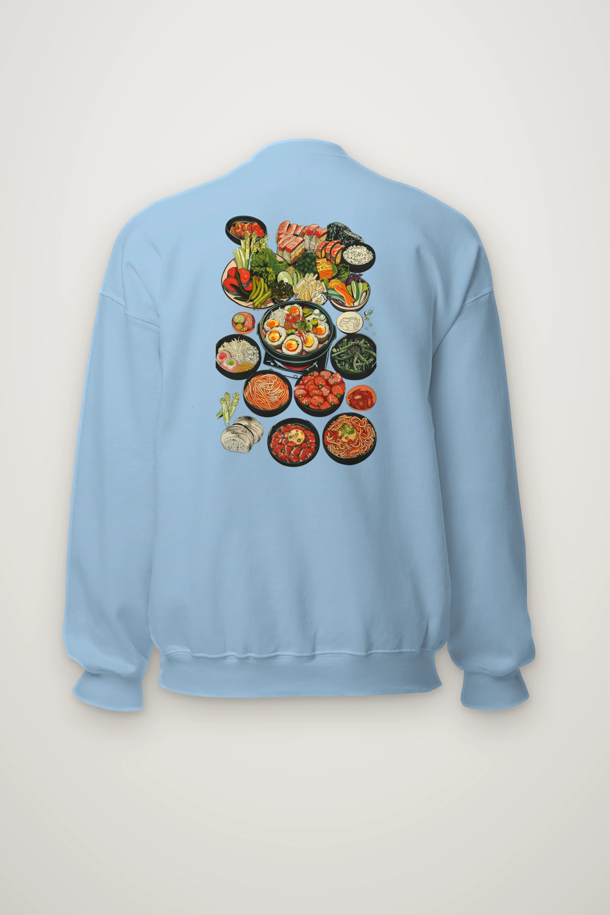 "Asian Food Spread" Heavy Blend Unisex Crewneck Sweatshirt
