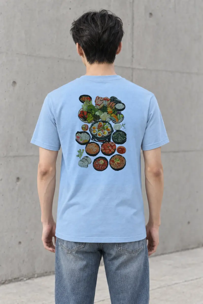"Asian Food Spread" Heavyweight Unisex Crewneck T-shirt