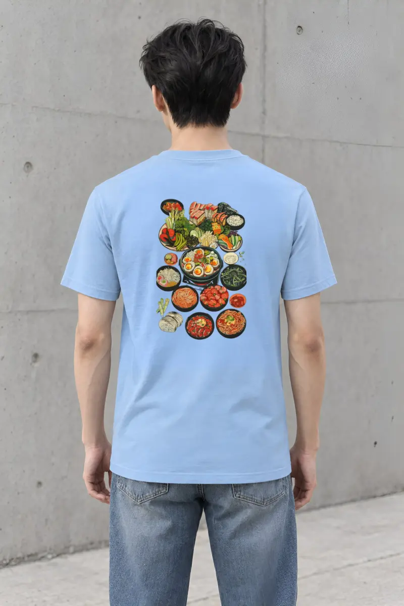 "Asian Food Spread" Heavyweight Unisex Crewneck T-shirt
