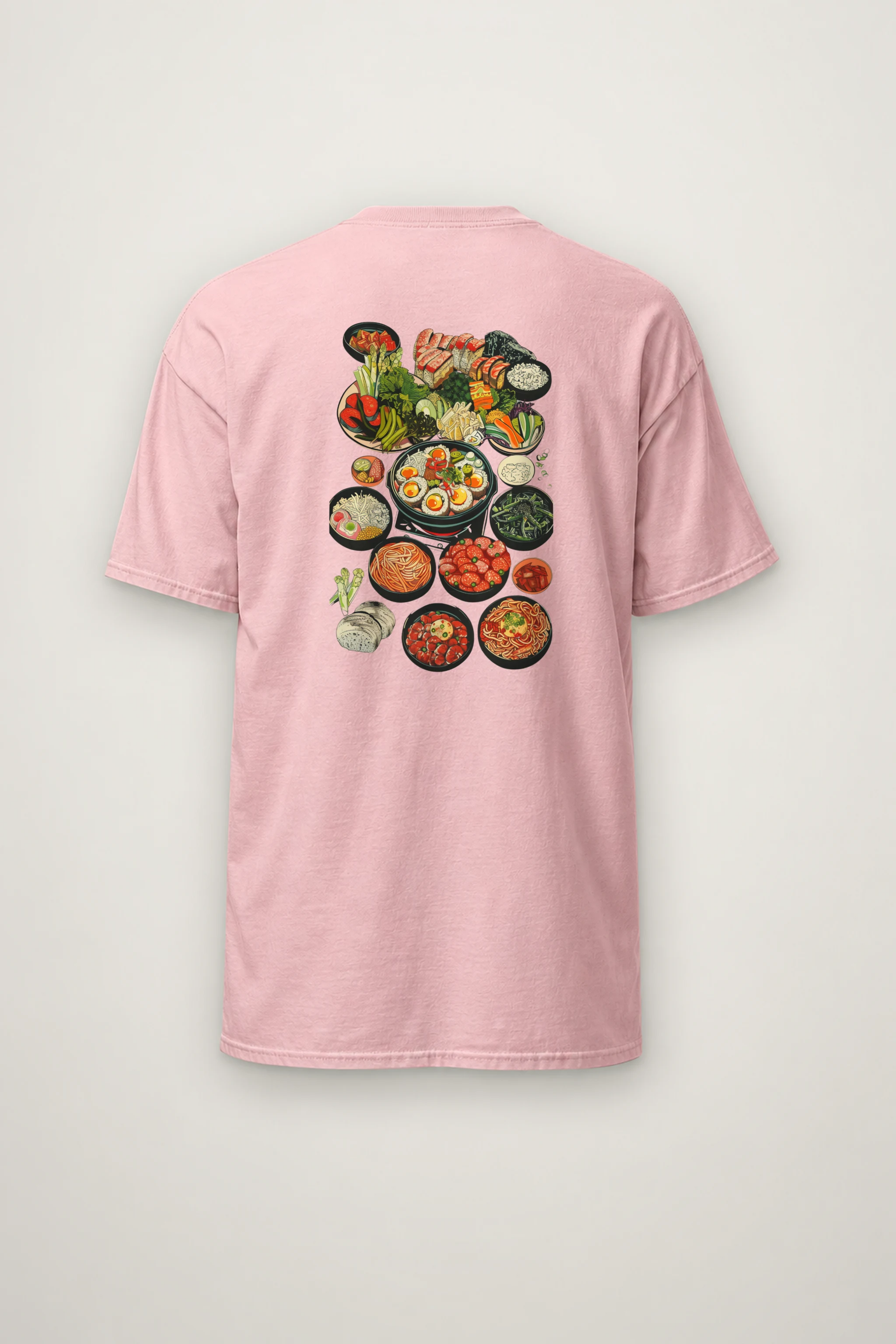 "Asian Food Spread" Heavyweight Unisex Crewneck T-shirt