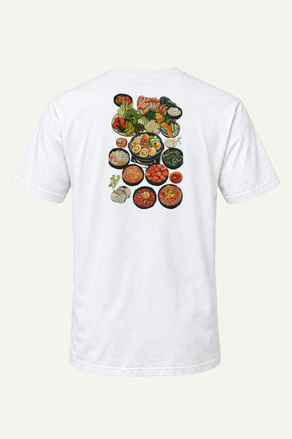 "Ramen Table Spread" Heavyweight Unisex Crewneck T-shirt | Gildan 5000