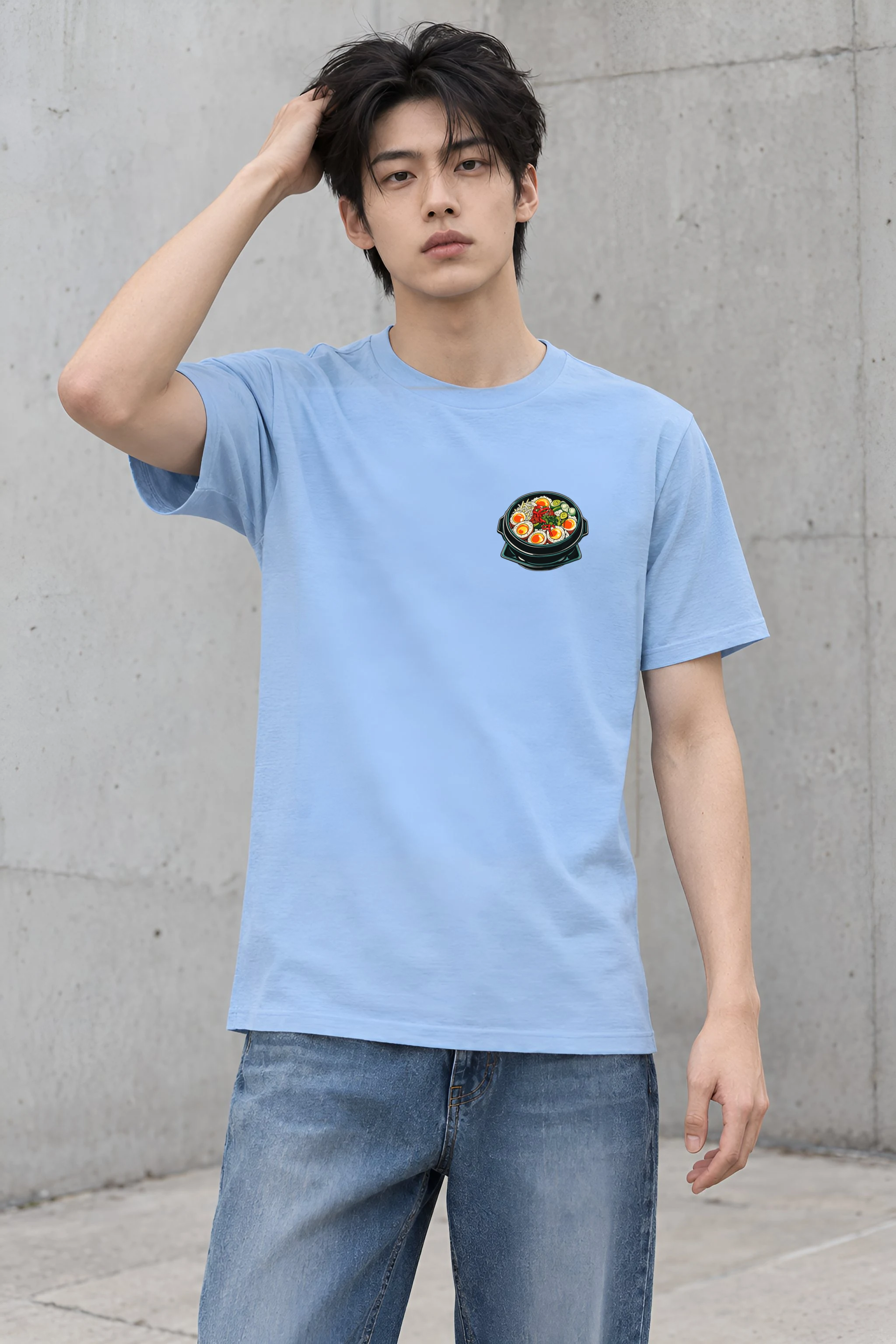 "Asian Food Spread" Heavyweight Unisex Crewneck T-shirt