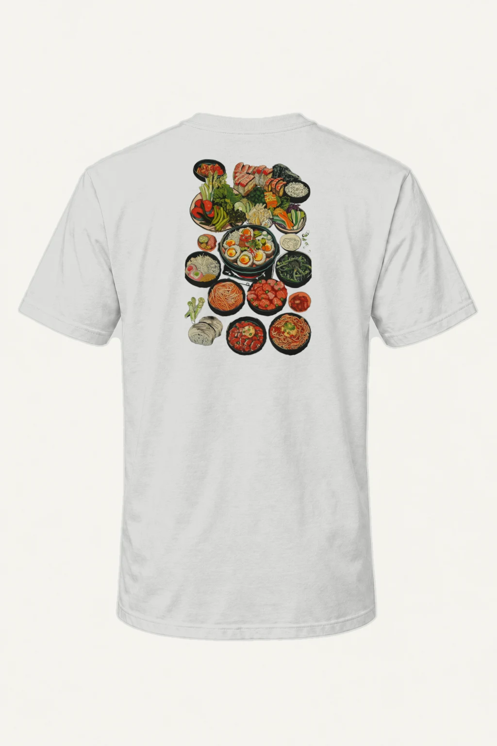 "Ramen Table Spread" Heavyweight Unisex Crewneck T-shirt | Gildan 5000