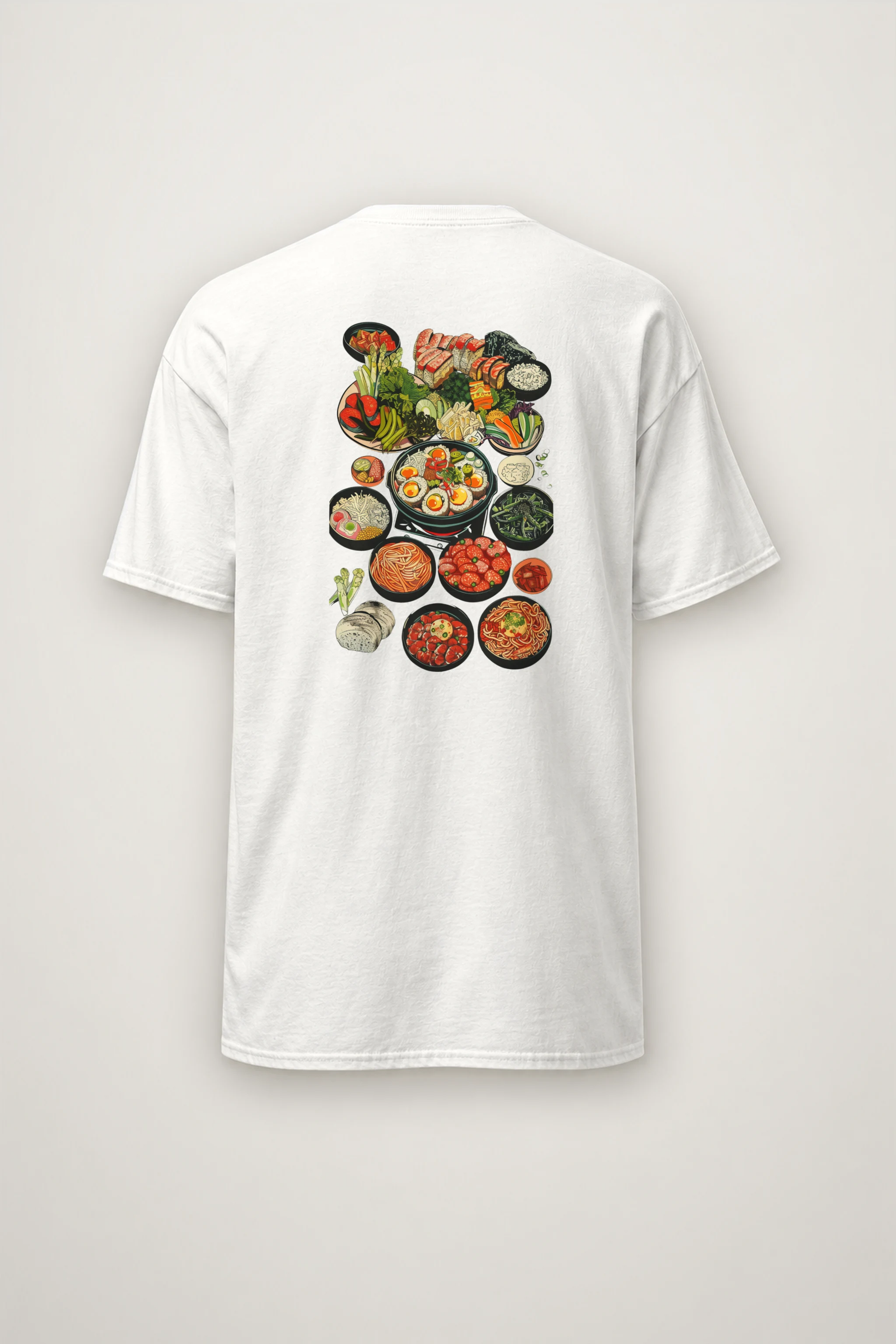 "Asian Food Spread" Heavyweight Unisex Crewneck T-shirt