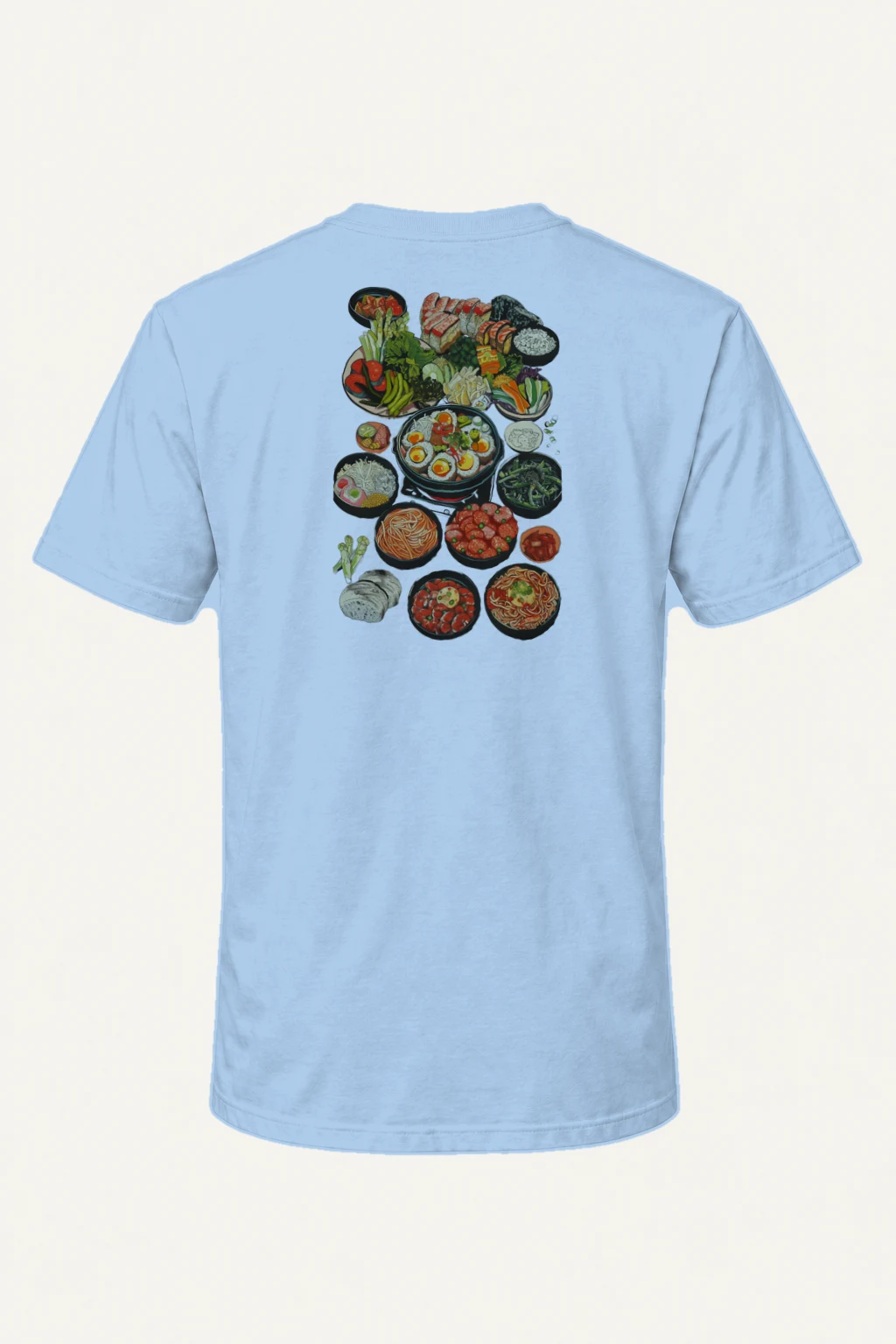 "Ramen Table Spread" Heavyweight Unisex Crewneck T-shirt | Gildan 5000